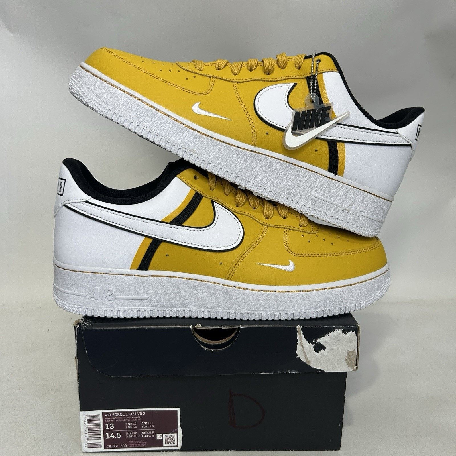 Nike Nike Air Force 1 Low '07 LV8 “Dark Sulfur” CI0061-700 Size US 13 / EU 46 - 1 Thumbnail