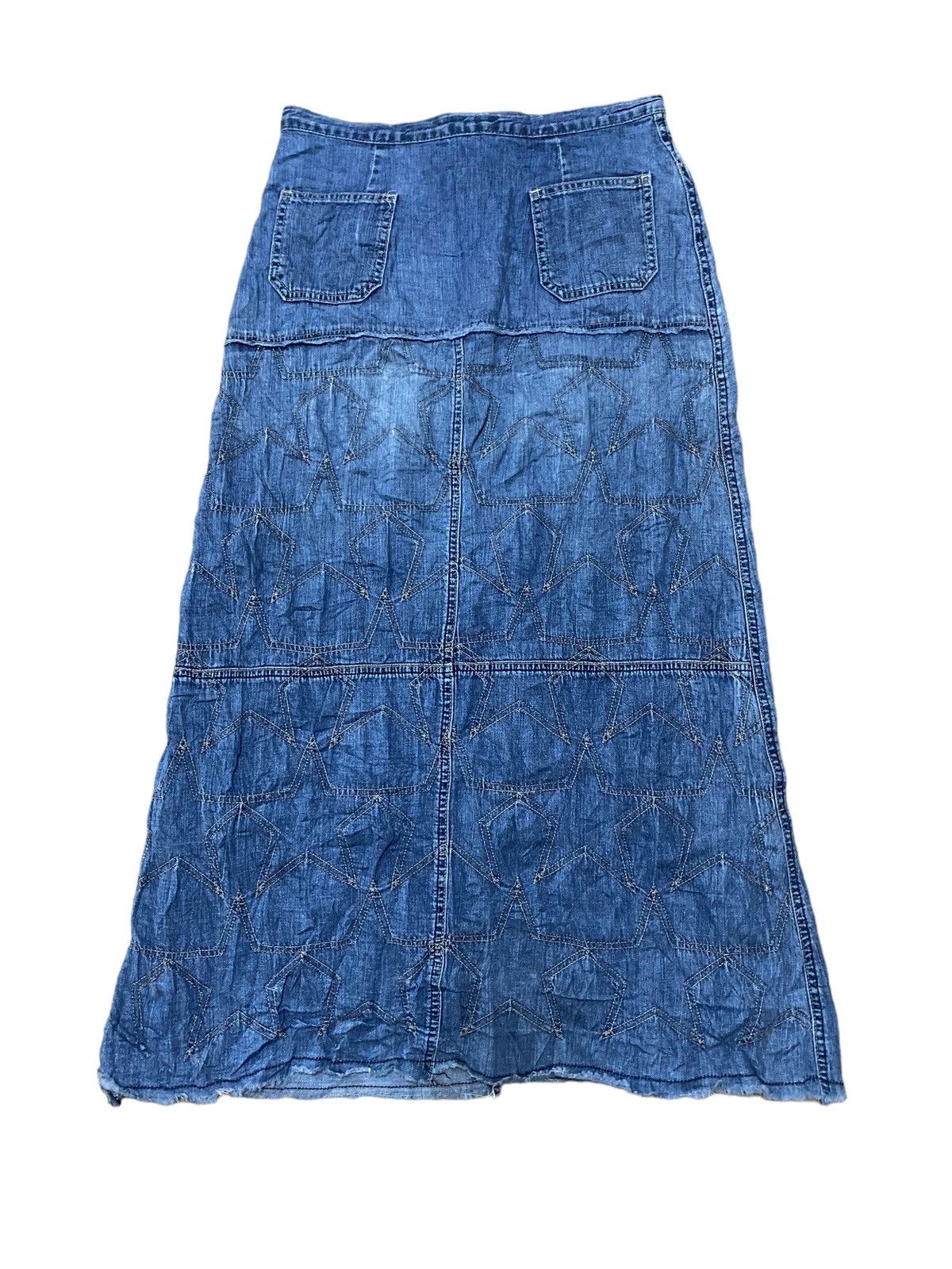 Hysteric Glamour × Vintage Vintage Hysteric Glamour Star Denim Skirt Size 28" / US 6 / IT 42 - 2 Thumbnail