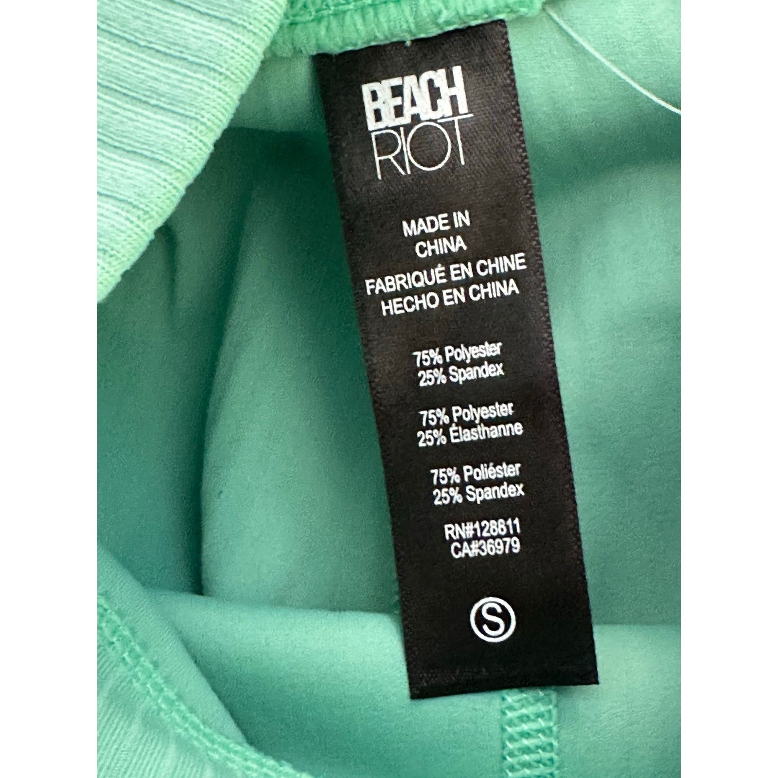 Beach Riot Beach Riot mint green ribbed ruched leggings size Small Size 28" / US 6 / IT 42 - 4 Thumbnail