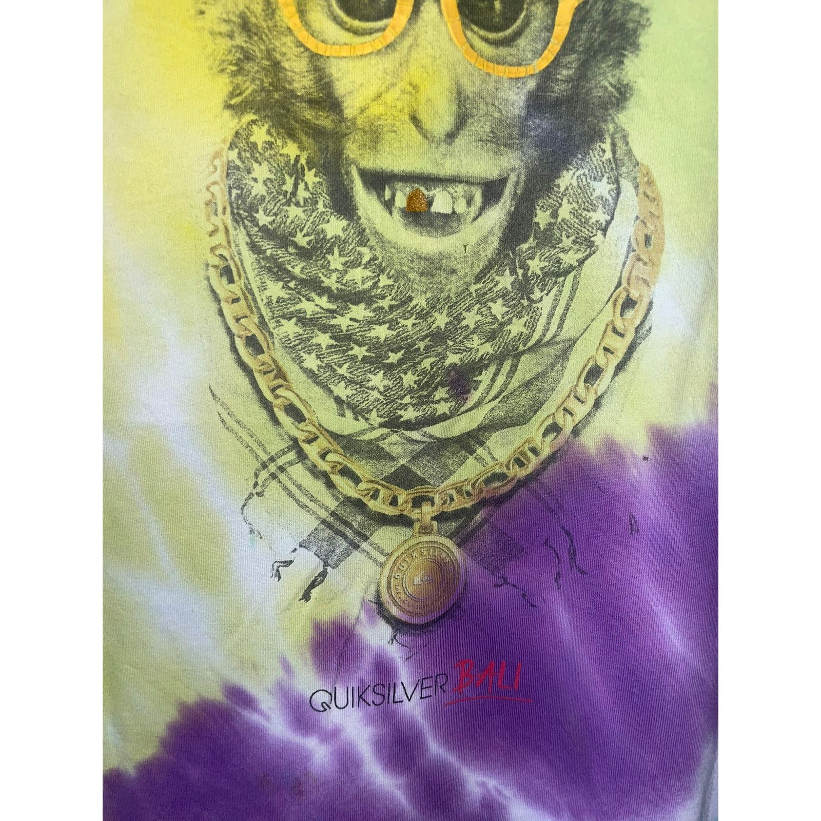 Quiksilver Quiksilver Tie Dye Shirt Bali Monkey Multicolor Surf Tee Y2K Size US L / EU 52-54 / 3 - 3 Thumbnail