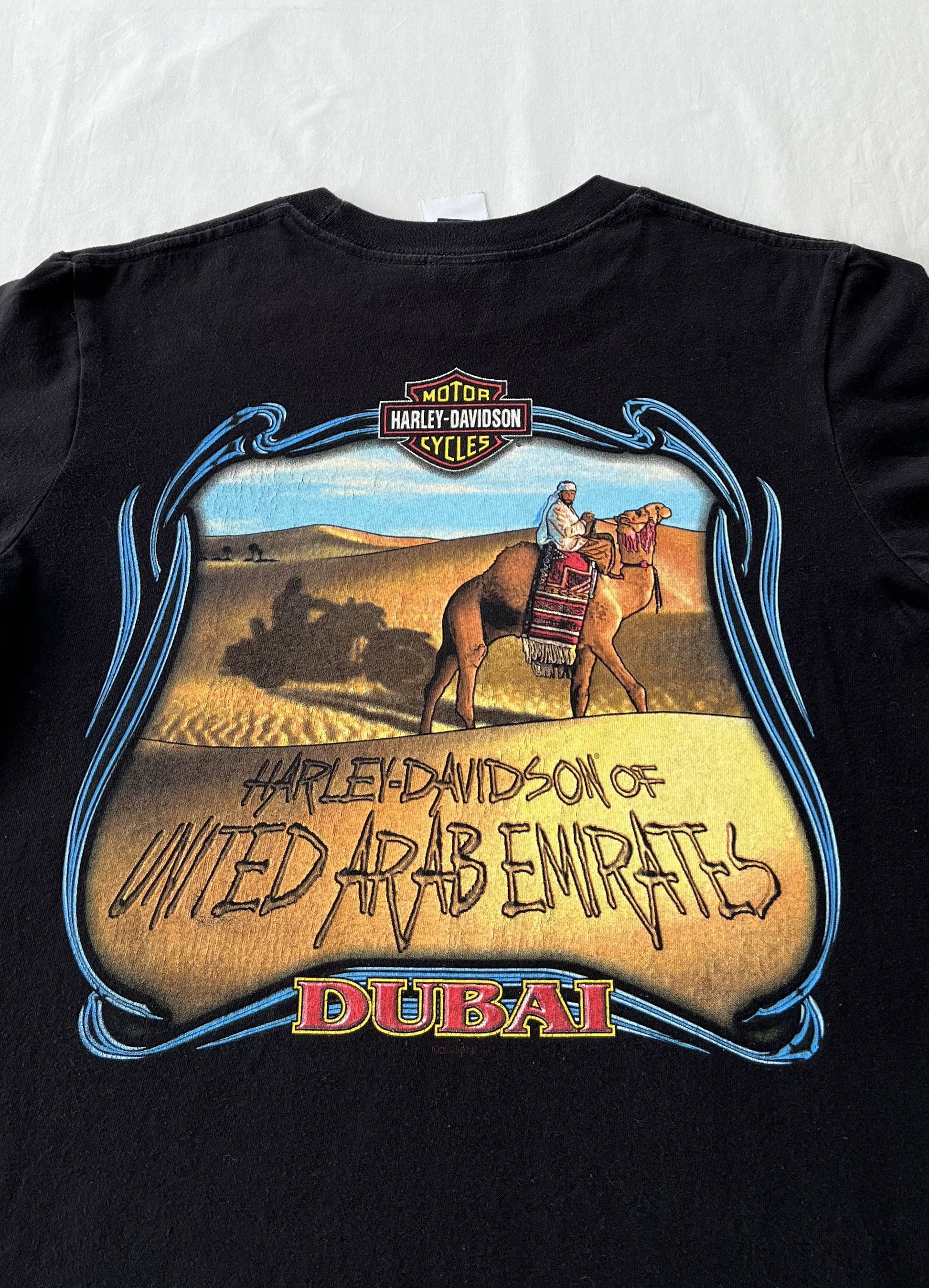 Harley Davidson Vintage 2009 Harley Davidson Dubai Eagle Black T-shirt Size US S / EU 44-46 / 1 - 11 Thumbnail