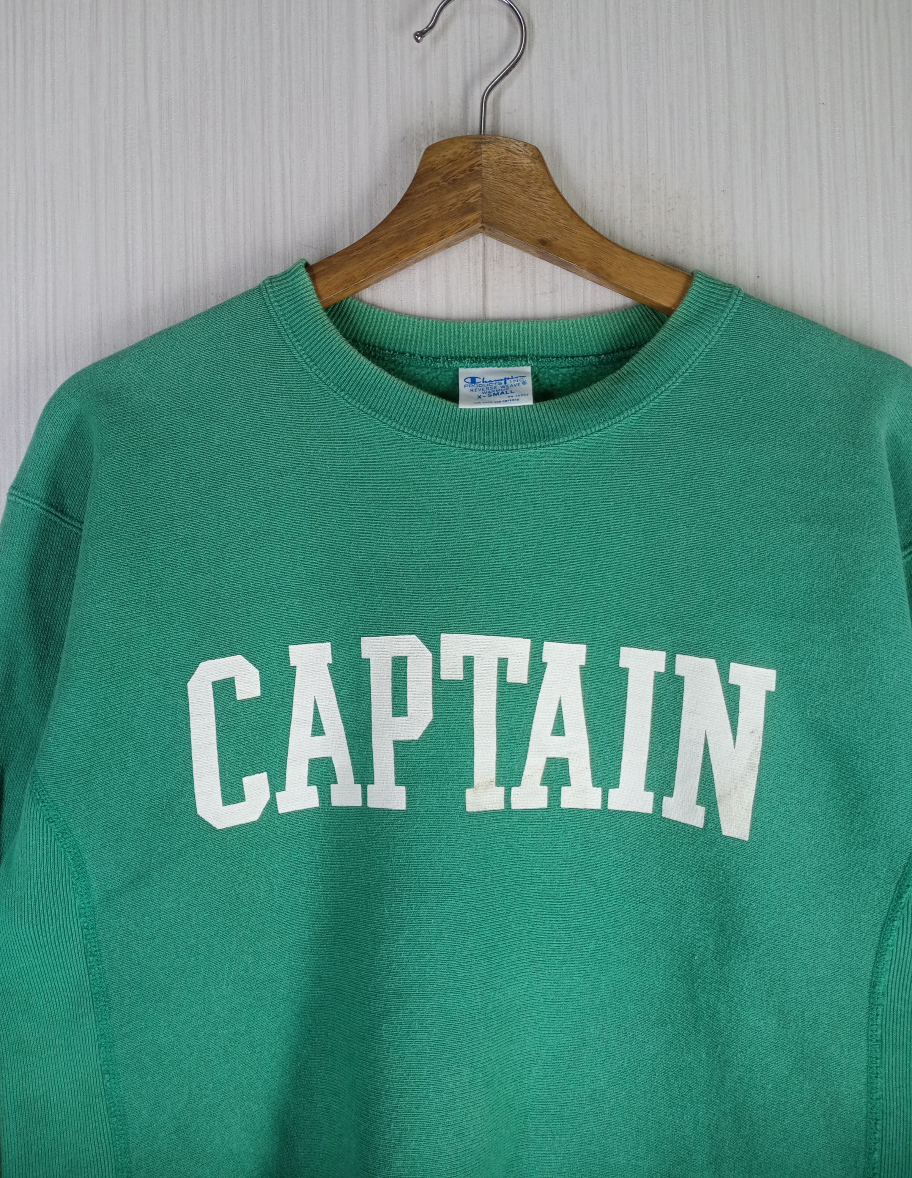 Champion Vintage 90s CAPTAIN Champion Reverse Weave Sweatshirt Size US XS / EU 42 / 0 - 2 Thumbnail