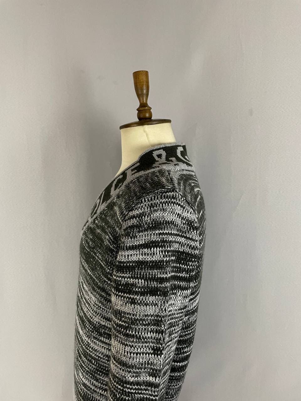 Dolce & Gabbana Dolce&Gabbana Sweater Grey Big Logo Cardigan Size US M / EU 48-50 / 2 - 5 Thumbnail