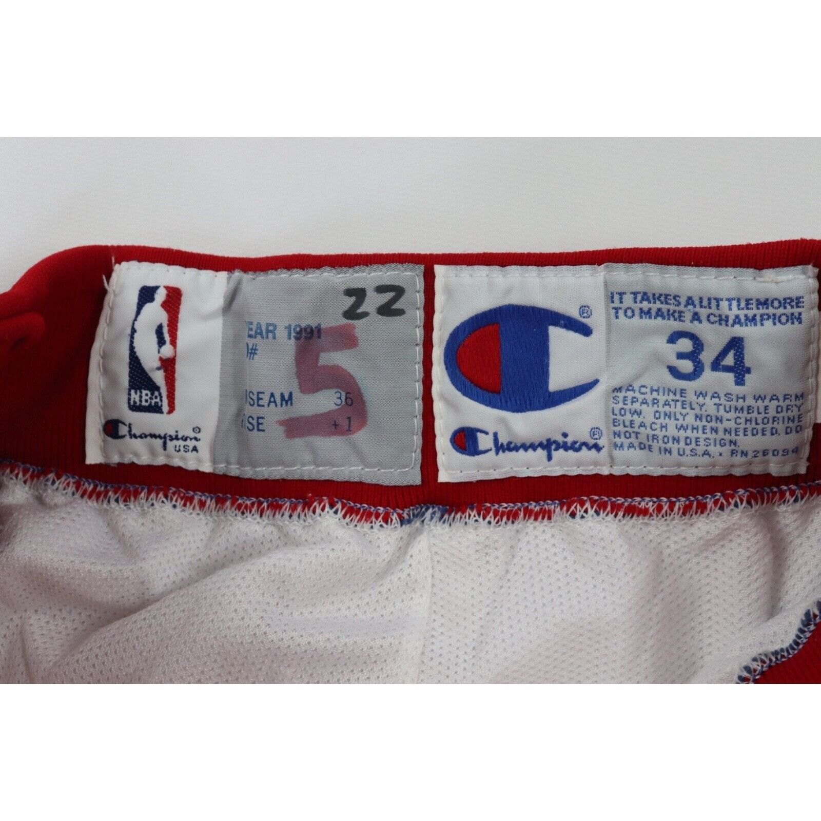 Champion Vintage 90s Champion Detroit Pistons Game Worn Pants Size US 32 / EU 48 - 8 Thumbnail