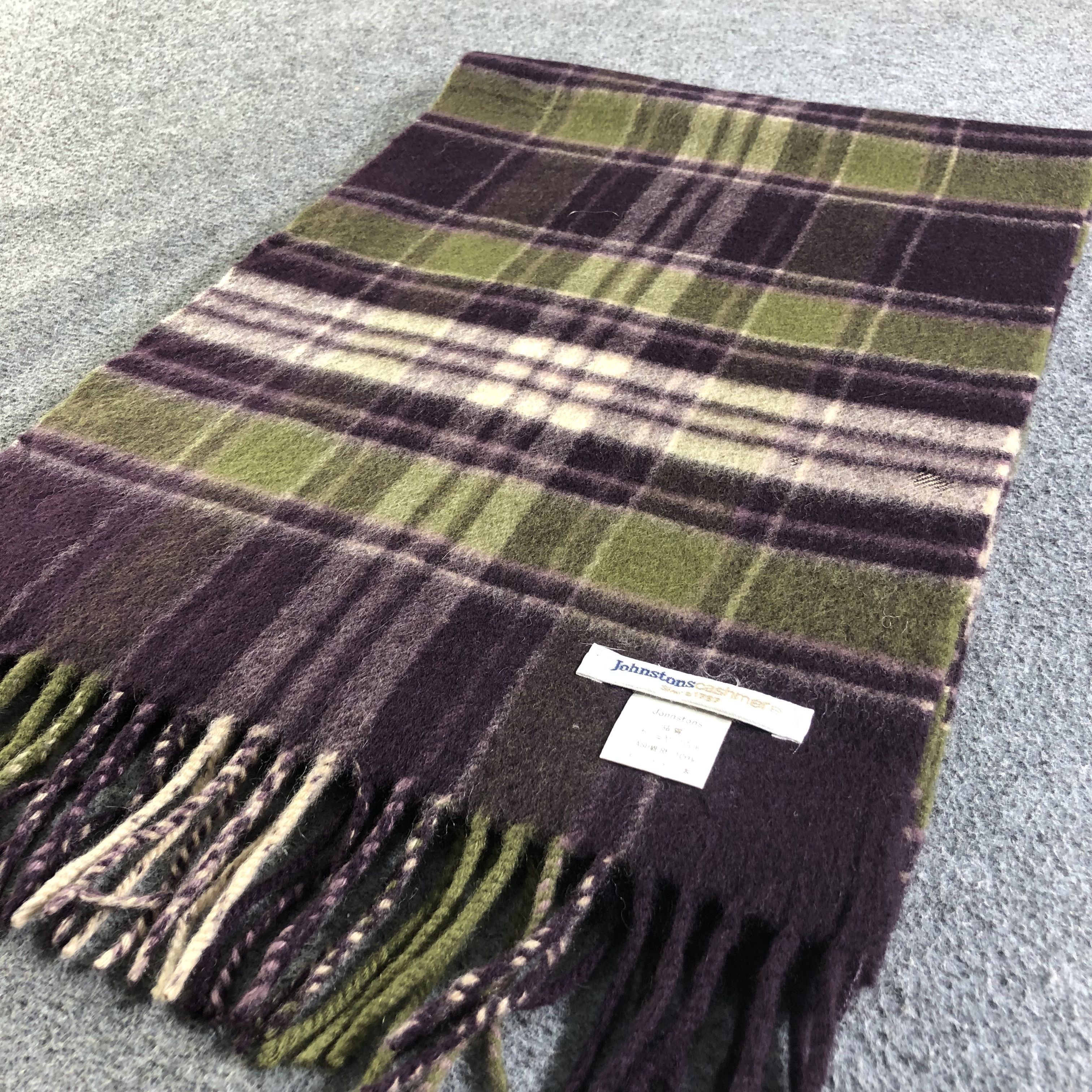 Johnstons Of Elgin Johnstons Of Elgin Tartan Cashmere Scarf Muffler V2509 Size ONE SIZE - 3 Thumbnail