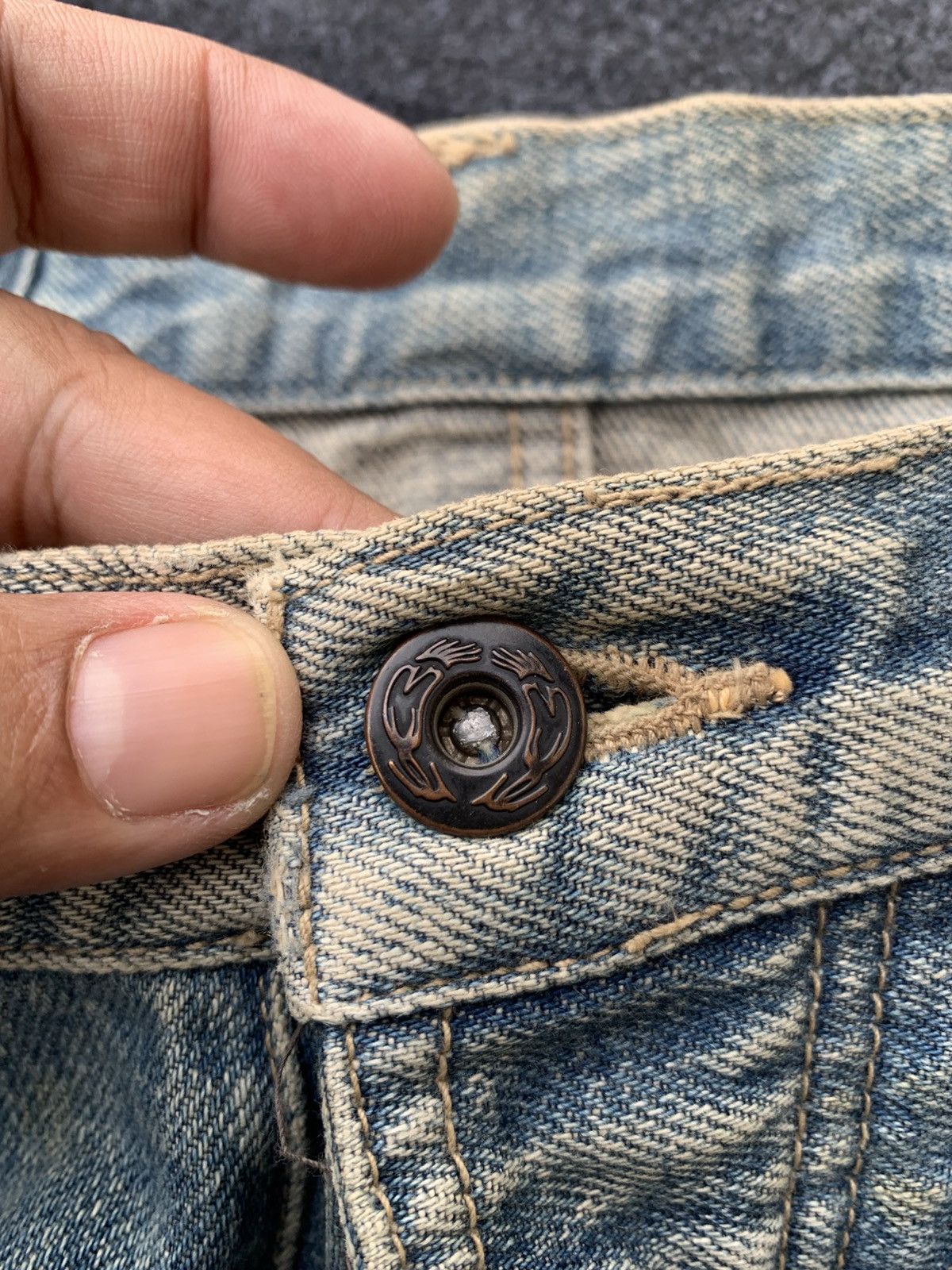 Vintage Rare Distressed Ossa Mondo Jeans – Made in Japan 🇯🇵 Size US 33 - 7 Thumbnail