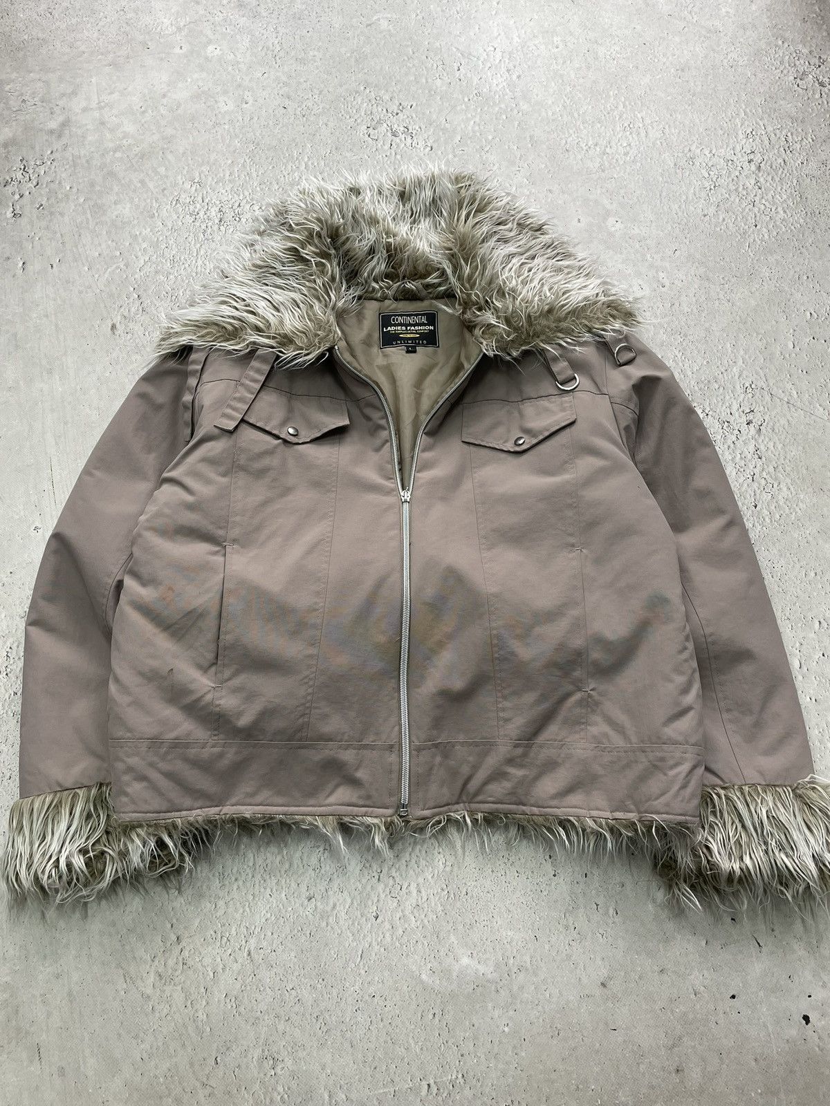 If Six Was Nine Rare fur jacket if six was nine cropped bomber y2k Size US M / EU 48-50 / 2 - 1 Thumbnail