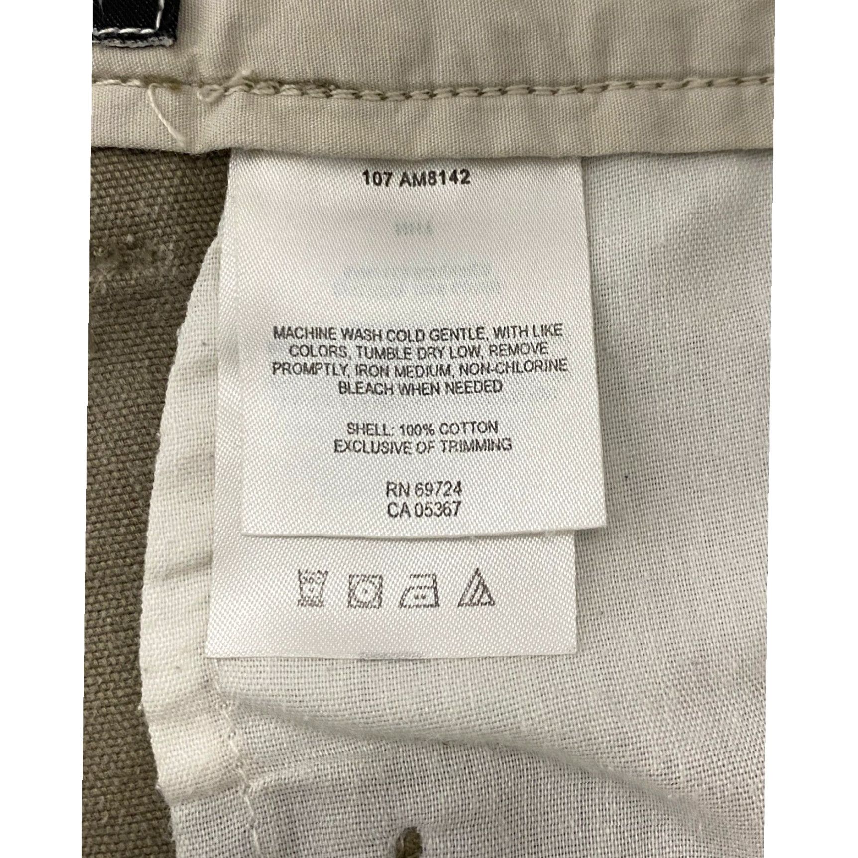 Vintage Columbia Cargo Pants Mens 36 Beige Cotton Canvas Work Utility Straight Front Zip Button Pockets Logo Size US 36 / EU 52 - 5 Thumbnail