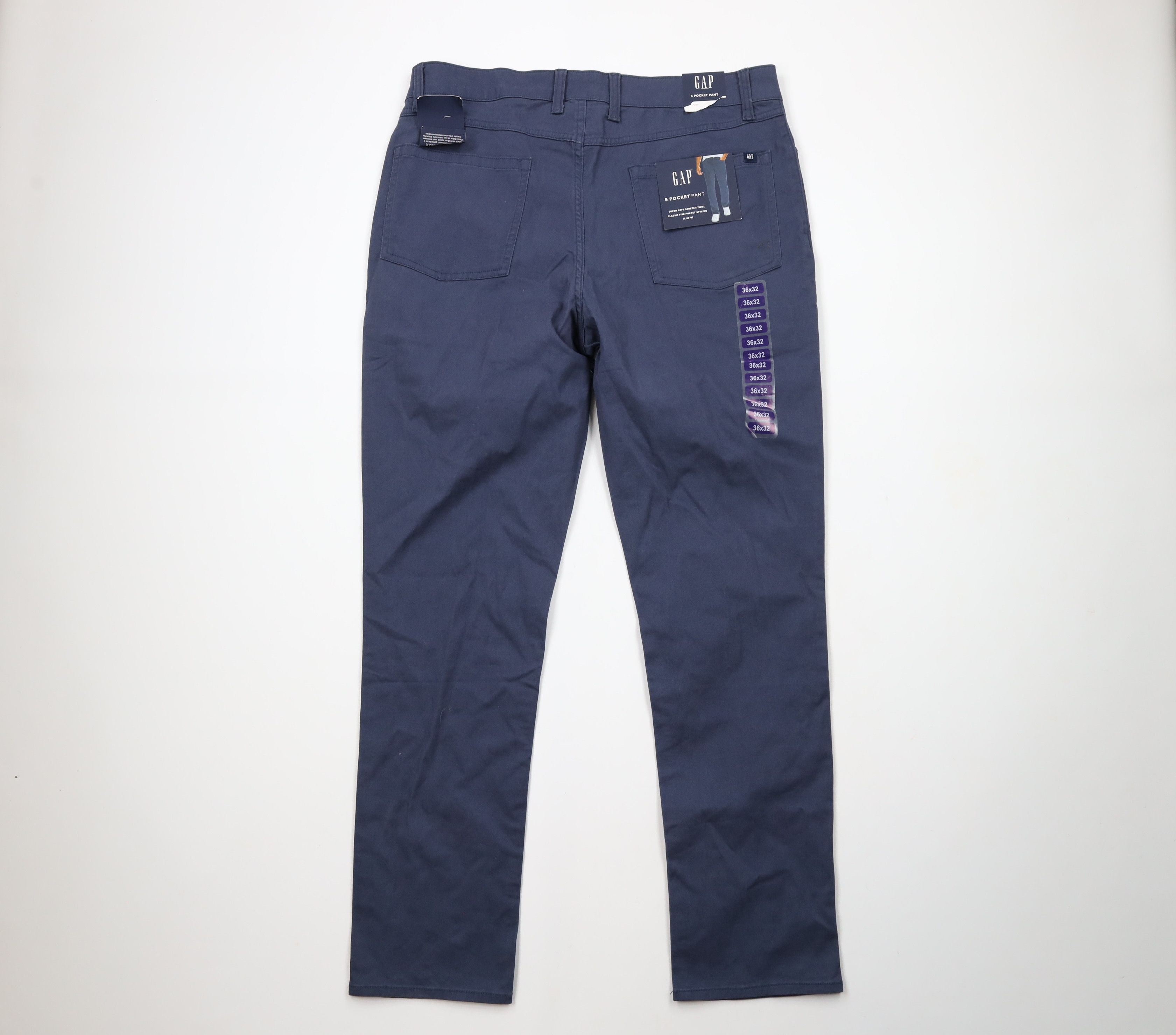 Gap × Vintage New Gap Fit Stretch Twill 5 Pocket Chinos Chino Pants Blue Size US 36 / EU 52 - 7 Thumbnail
