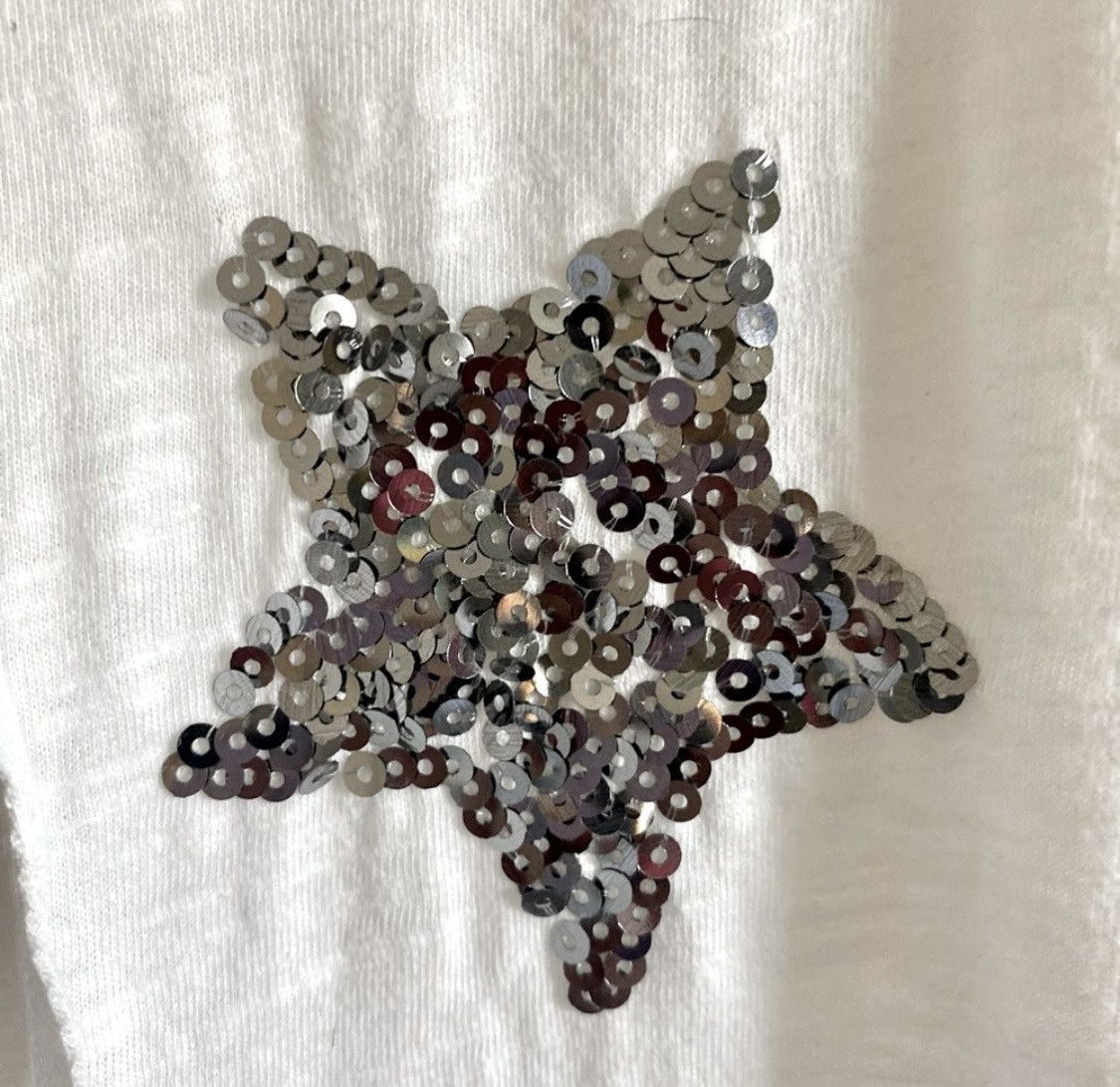 I.N.C INC INTERNATIONAL SEQUIN STAR EMBELLISHED LACE UP TOP SHIRT Size XS / US 0-2 / IT 36-38 - 9 Thumbnail