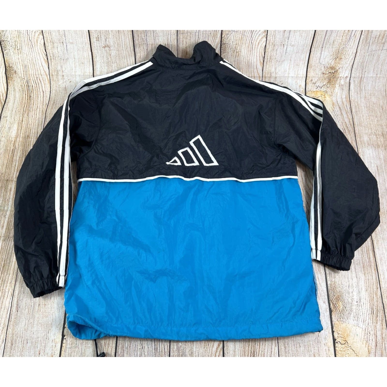 Adidas VINTAGE Adidas Windbreaker Track Jacket Blue Black M 90s Mens Size US M / EU 48-50 / 2 - 2 Thumbnail