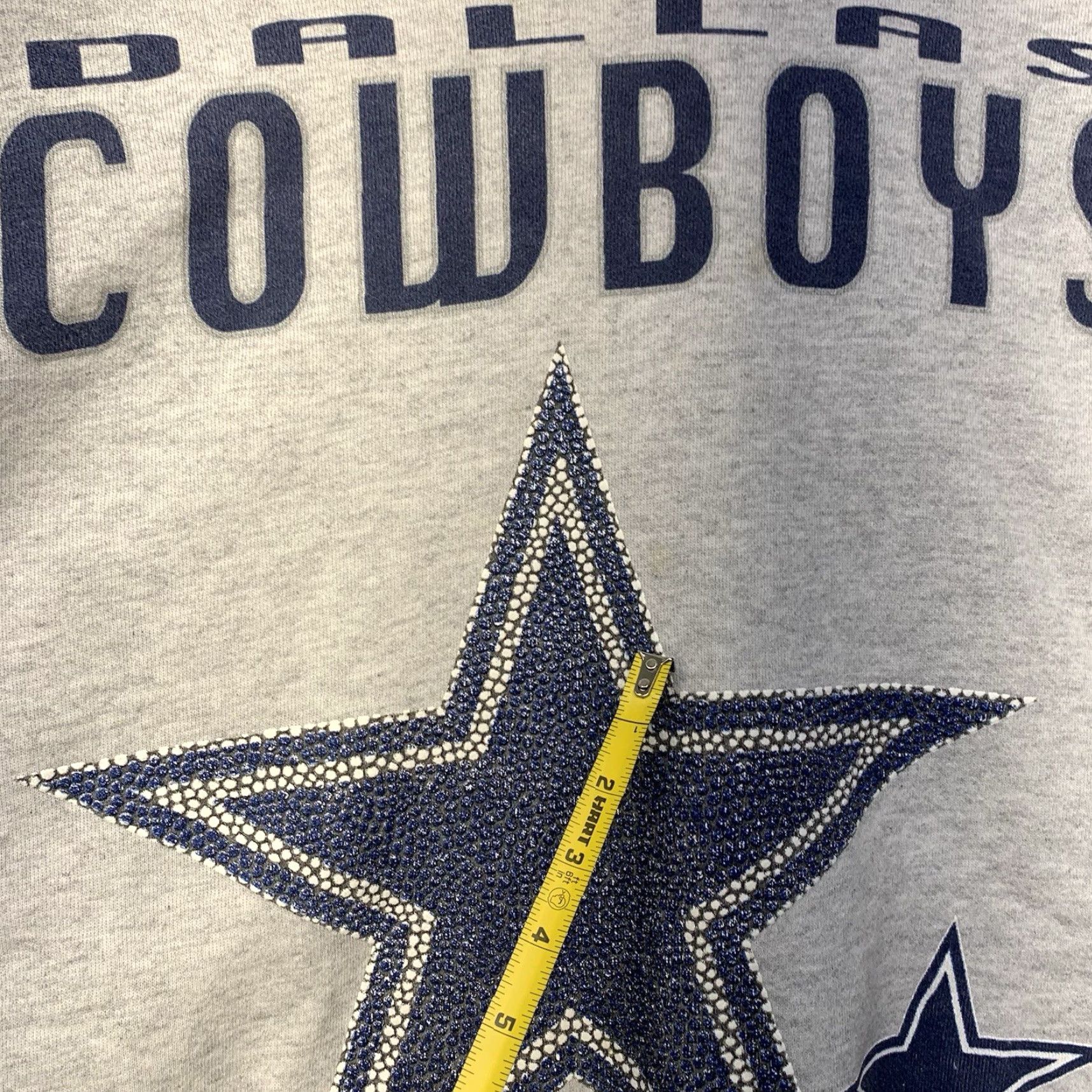 Logo Athletic VINTAGE All Out Fan! Dallas Cowboys Sweatshirt Men's Large Gray Athletic Crewneck Fleece Long Sleeve Sportswear 00s Size US L / EU 52-54 / 3 - 7 Thumbnail