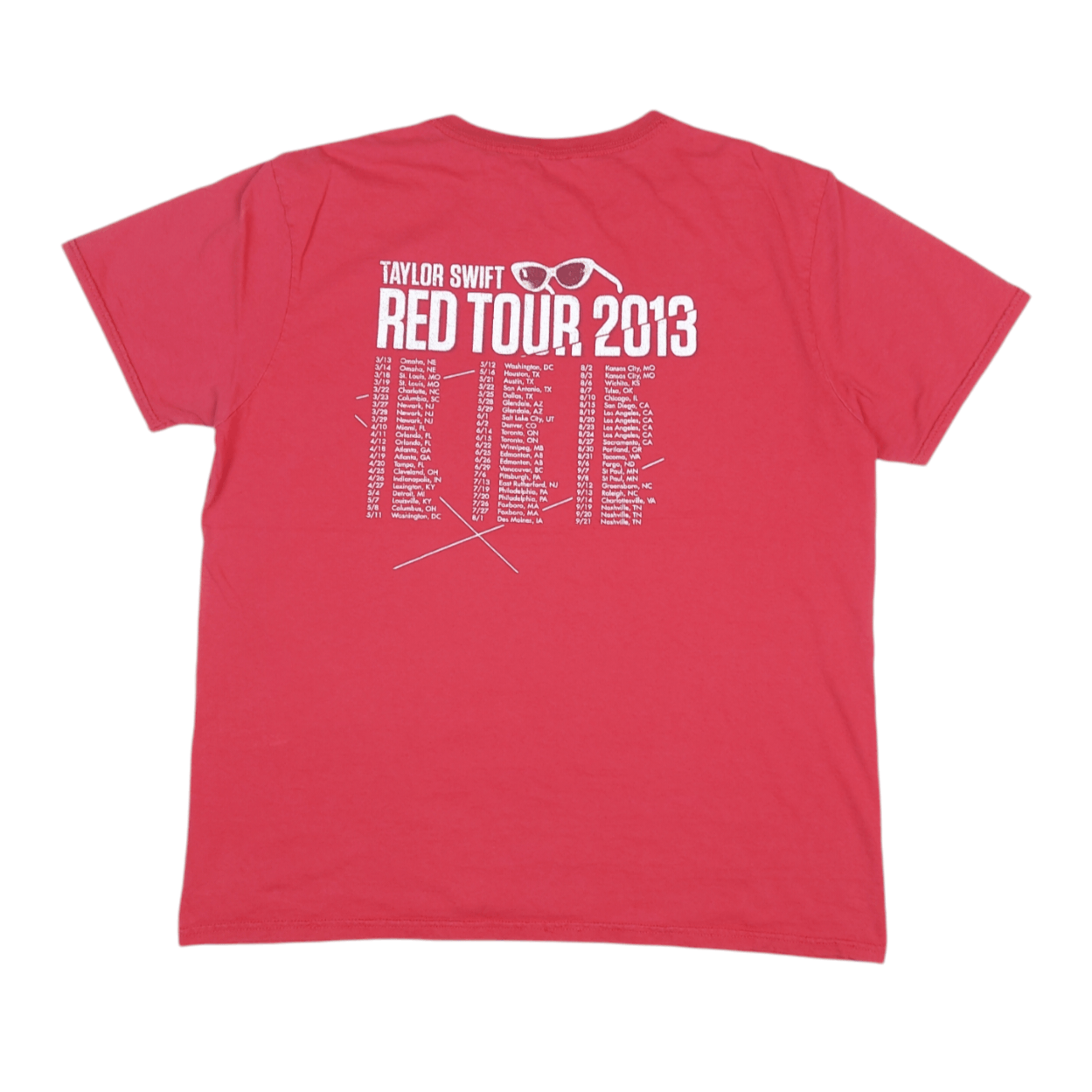 Band Tees Vintage Taylor Swift Red Tour 2013 Double-Sided TEE Size US L / EU 52-54 / 3 - 3 Thumbnail