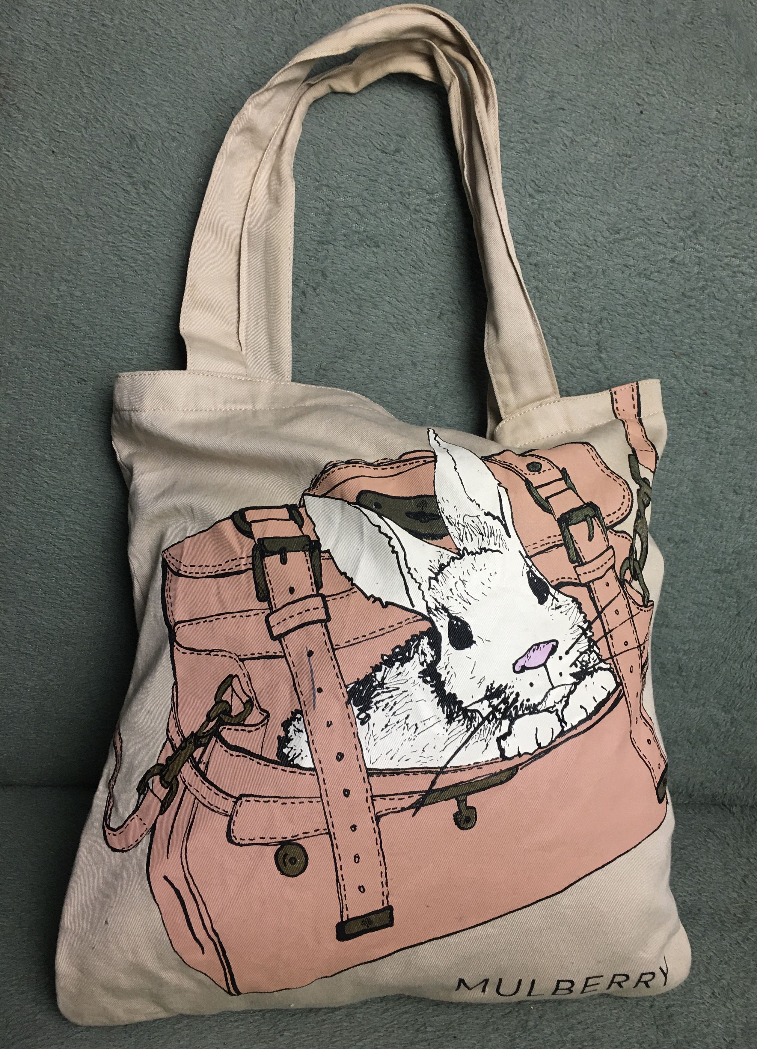 Mulberry RARE Mulberry Bunny Canvas Tote Bag S/S Collection 2011 Size ONE SIZE - 1 Thumbnail