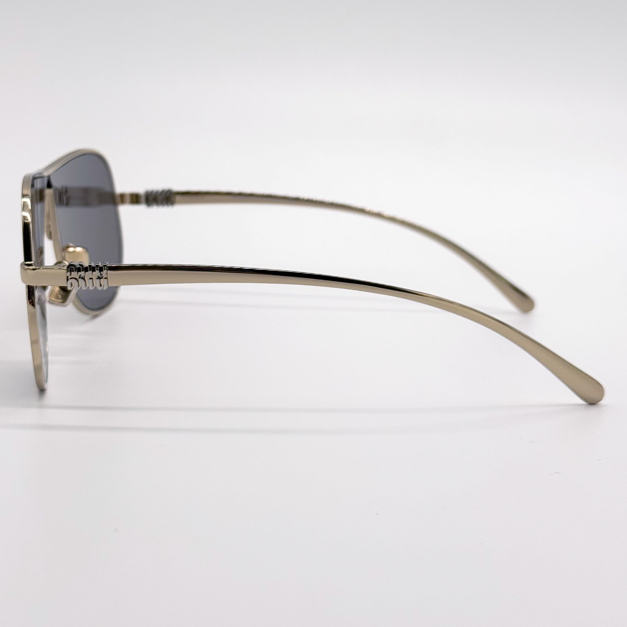 Miu Miu NEW MIU MIU SUNGLASSES MUA56S ZVN80Q GOLD MU A56S, SMU A56 Size ONE SIZE - 7 Thumbnail