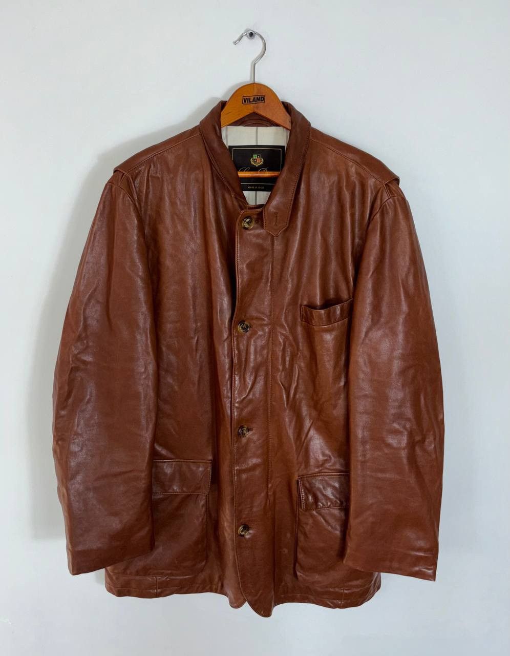 Loro Piana Loro Piana Leather Coat Jacket Size US XXL / EU 58 / 5 - 1 Thumbnail
