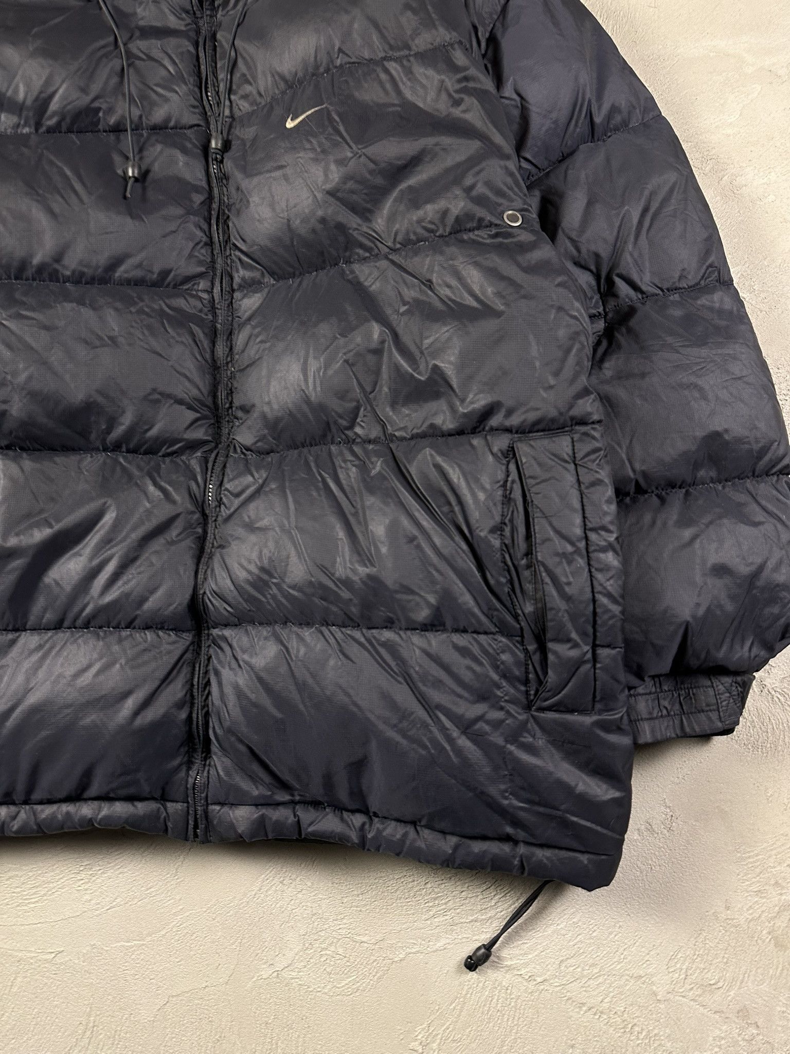 y2k 00s nike down jacket L 黒 Vintage Y2k Nike Down Puffer Boxy Jacket 2000s