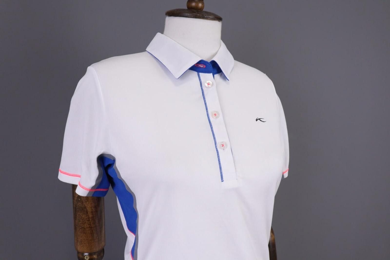 KJUS KJUS Ladies Brora SS Polo White Polo Shirt Size 38 / M Size M / US 6-8 / IT 42-44 - 6 Thumbnail
