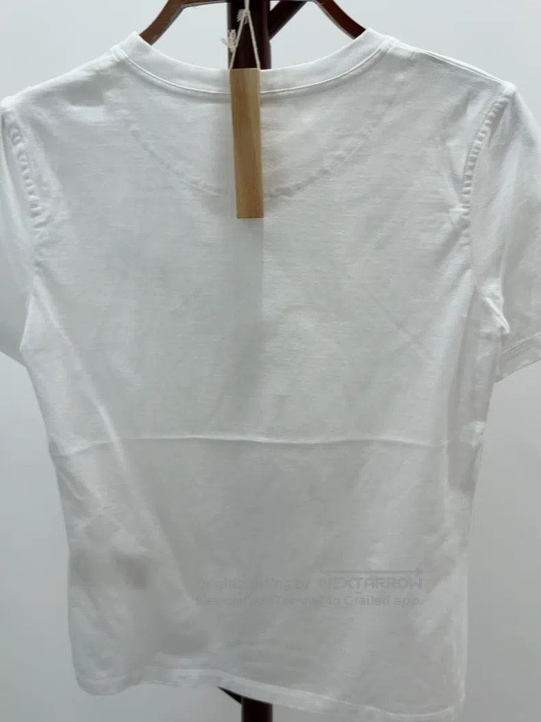 Hermes Hermes White letter print short-sleeve T-shirt Size XS / US 0-2 / IT 36-38 - 4 Thumbnail