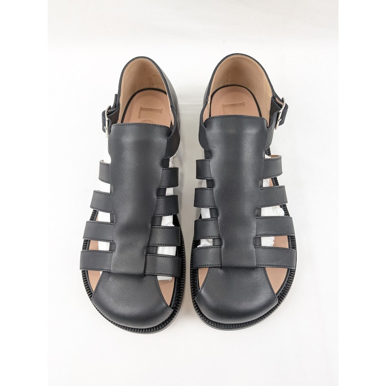 Loewe o1rshd1 Campo Leather Sandals in Black Size US 9 / EU 42 - 13 Thumbnail