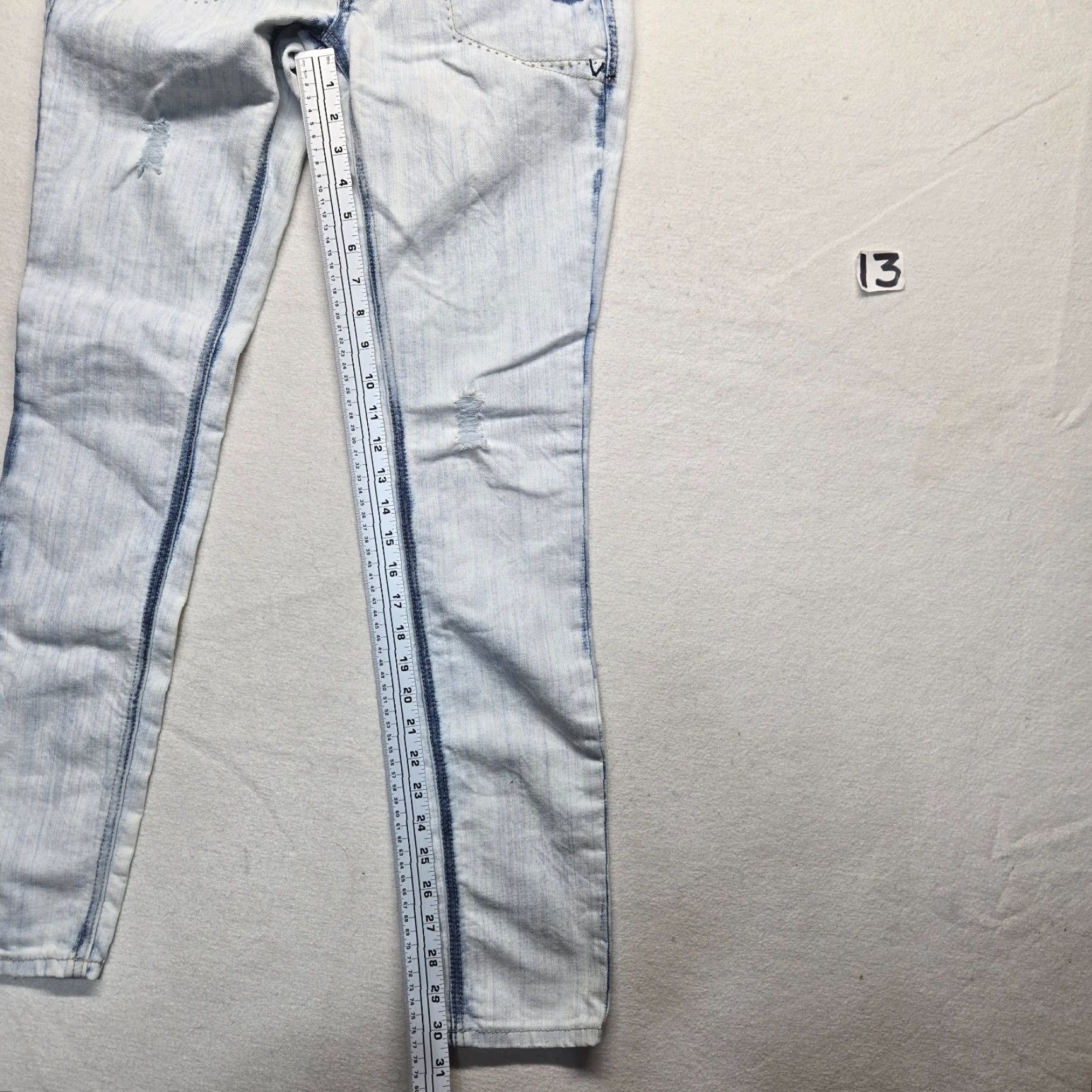 Denime Blue Asphalt Light Wash Denim Jeans Women's Size 3 Straight Leg Size 26" / US 2 / IT 38 - 6 Thumbnail