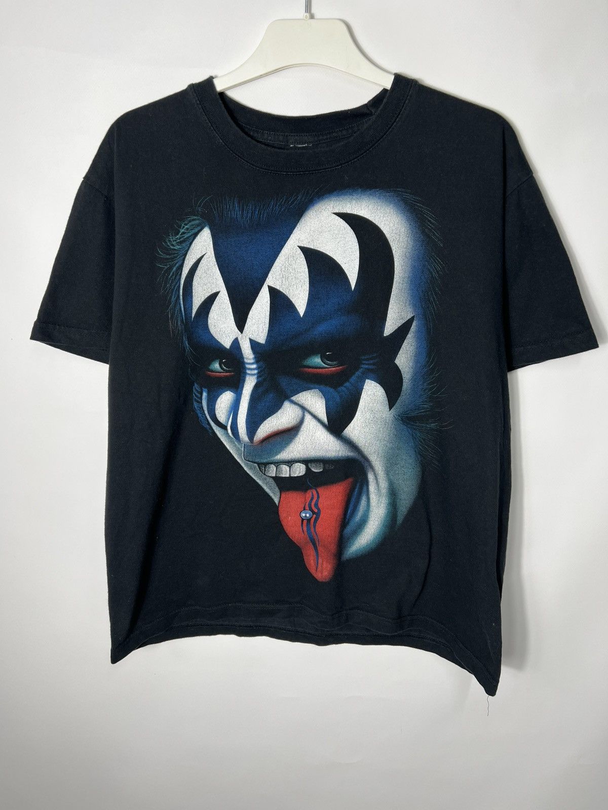 Band Tees VINTAGE KISS BAND GENE SIMMONS BIG FACE REVERSIBLE T SHIRT Size US L / EU 52-54 / 3 - 1 Thumbnail