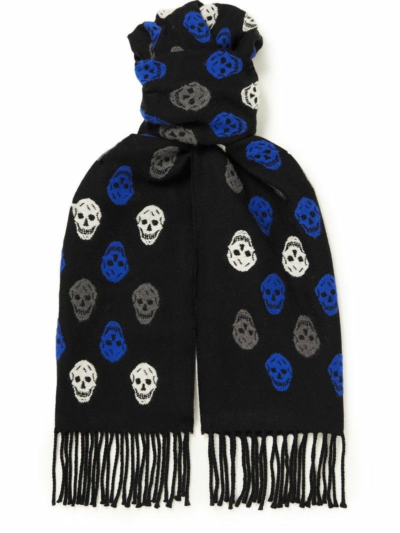 Alexander McQueen Alexander McQueen - Wool-Blend Jacquard Scarf Size ONE SIZE - 1 Thumbnail