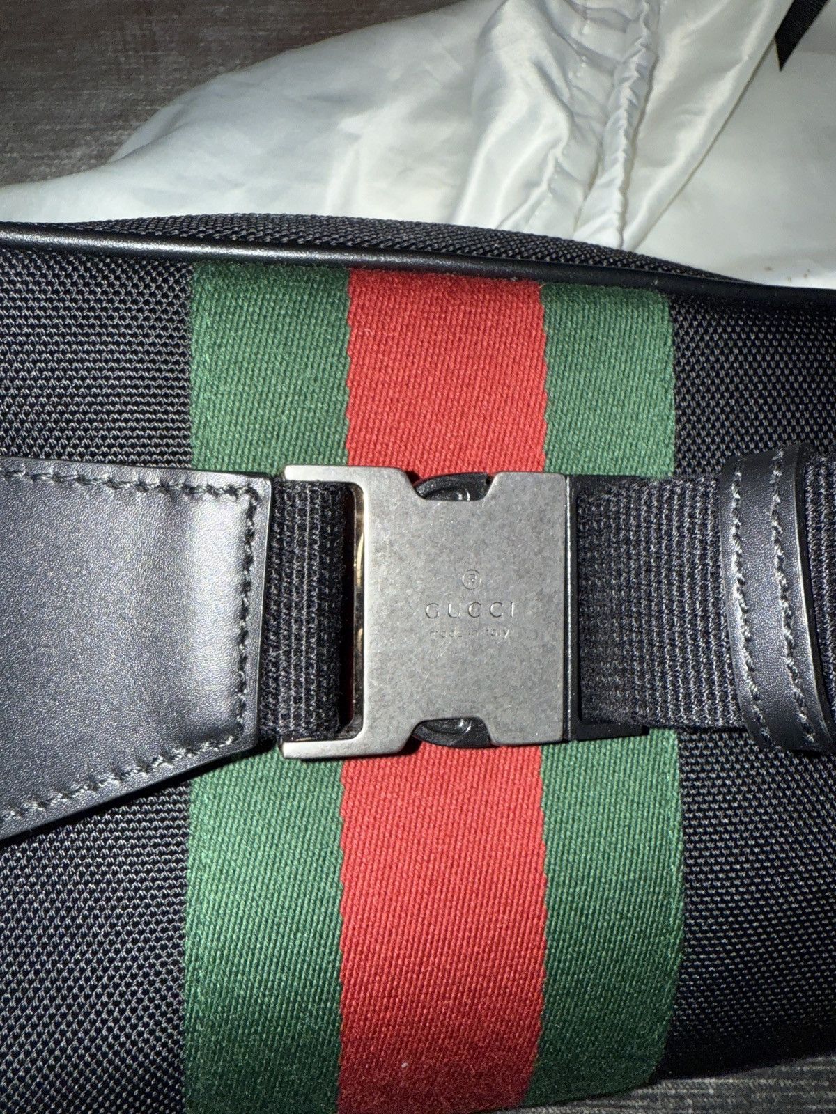 Gucci GUCCI Slim Web Belt Bag Canvas Size ONE SIZE - 4 Thumbnail