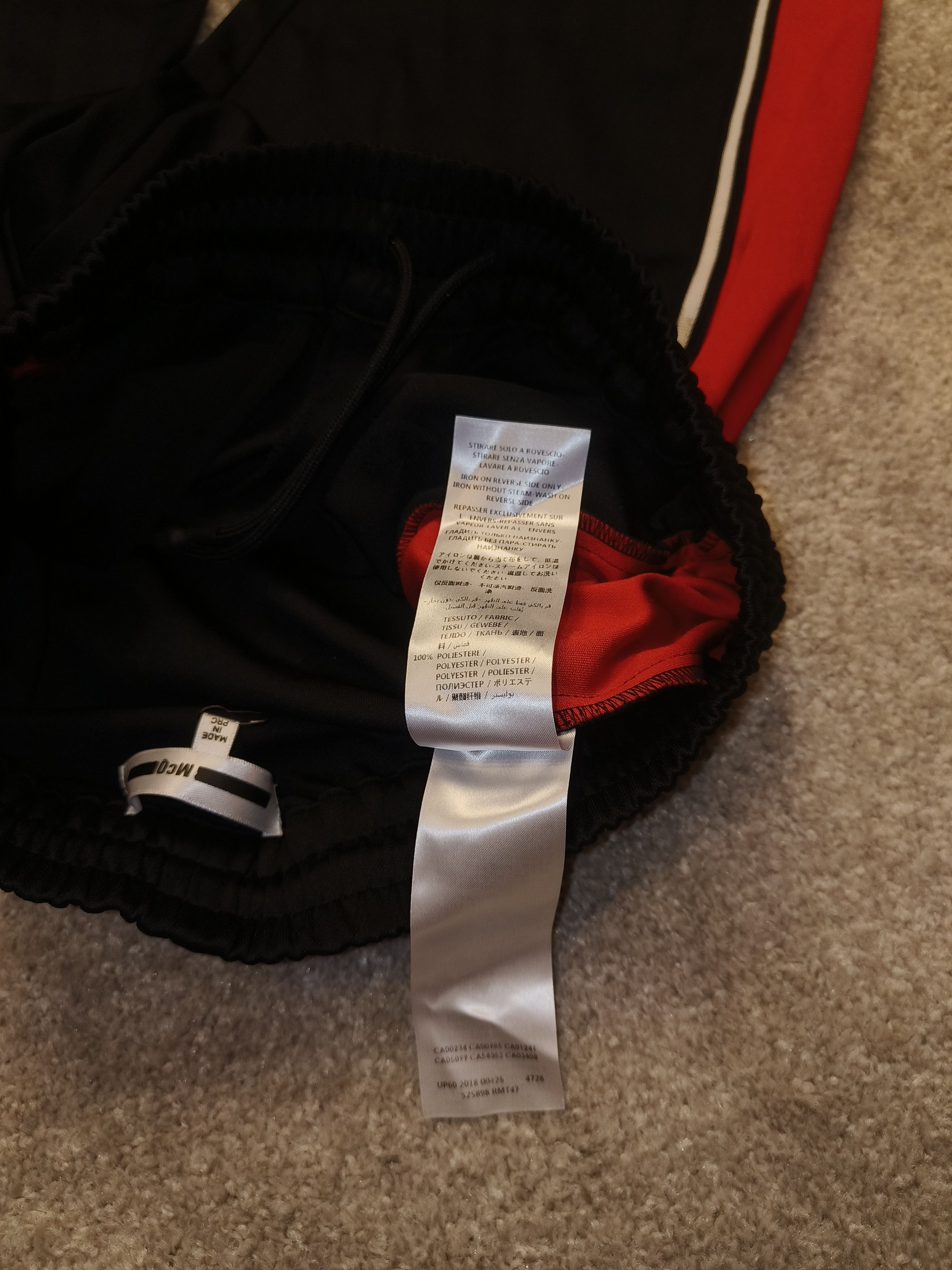 Alexander McQueen McQ Alexander Mcqueen Black Red Taped Panel Mens Track Pants Size US 30 / EU 46 - 7 Thumbnail