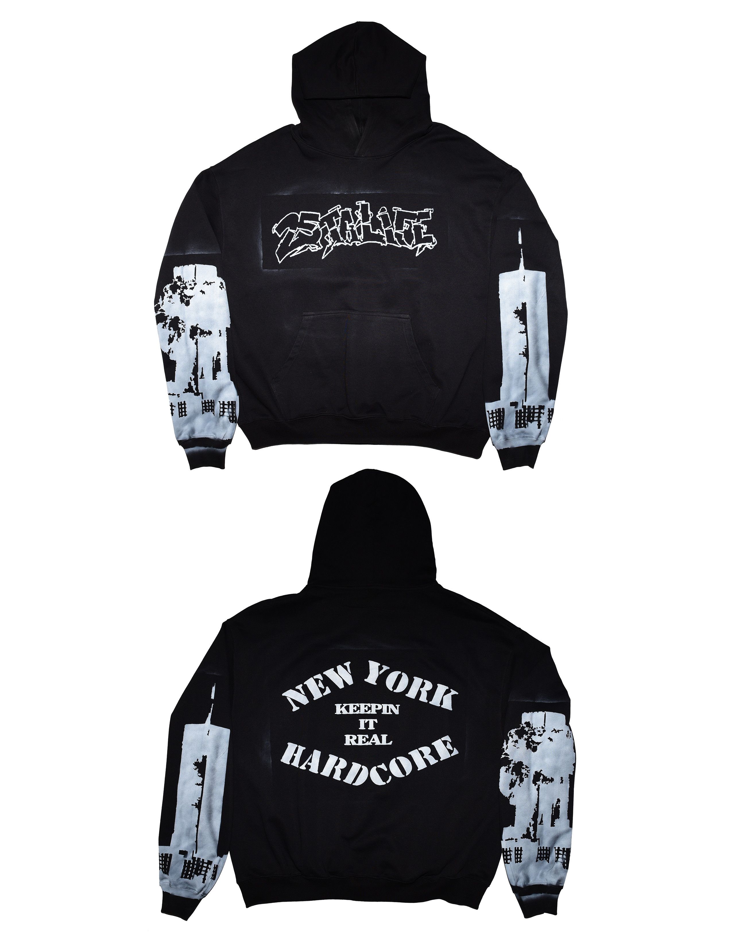 Asspizza 25 ta Life Twin Towers Hoodie by Digital Trenches Size US XXL / EU 58 / 5 - 1 Thumbnail