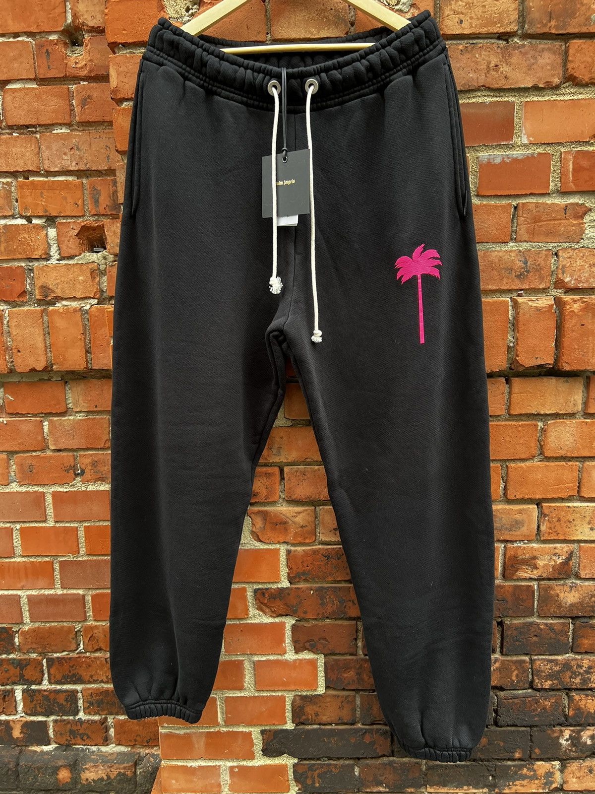 Palm Angels Girls Smiley Brush Joggers in Pink