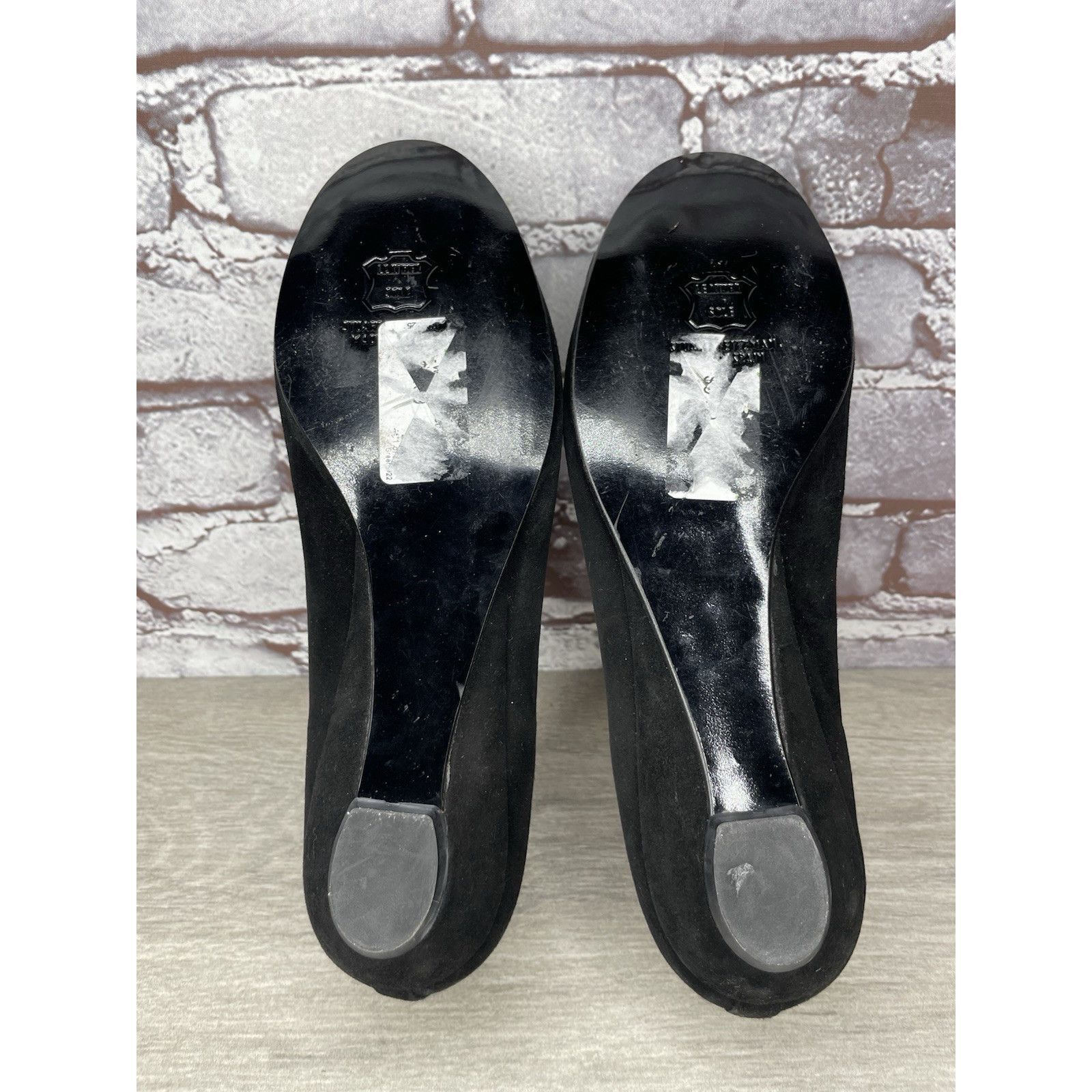 Stuart Weitzman Stuart Weitzman Black Suede Rhinestones Bow Ballet Flats Wom Size US 7.5 / IT 37.5 - 6 Thumbnail