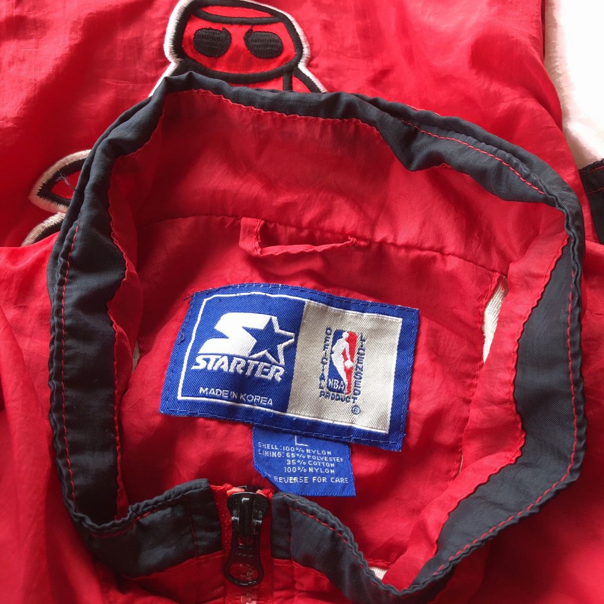 NBA × Vintage Vtg 90s Chicago Bull Big Logo Windbreaker Jacket Size US L / EU 52-54 / 3 - 9 Thumbnail