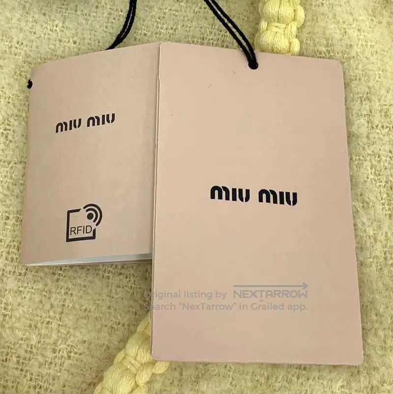 Miu Miu Miu Miu Yellow Wool Cardigan for Women . Size XS / US 0-2 / IT 36-38 - 7 Thumbnail