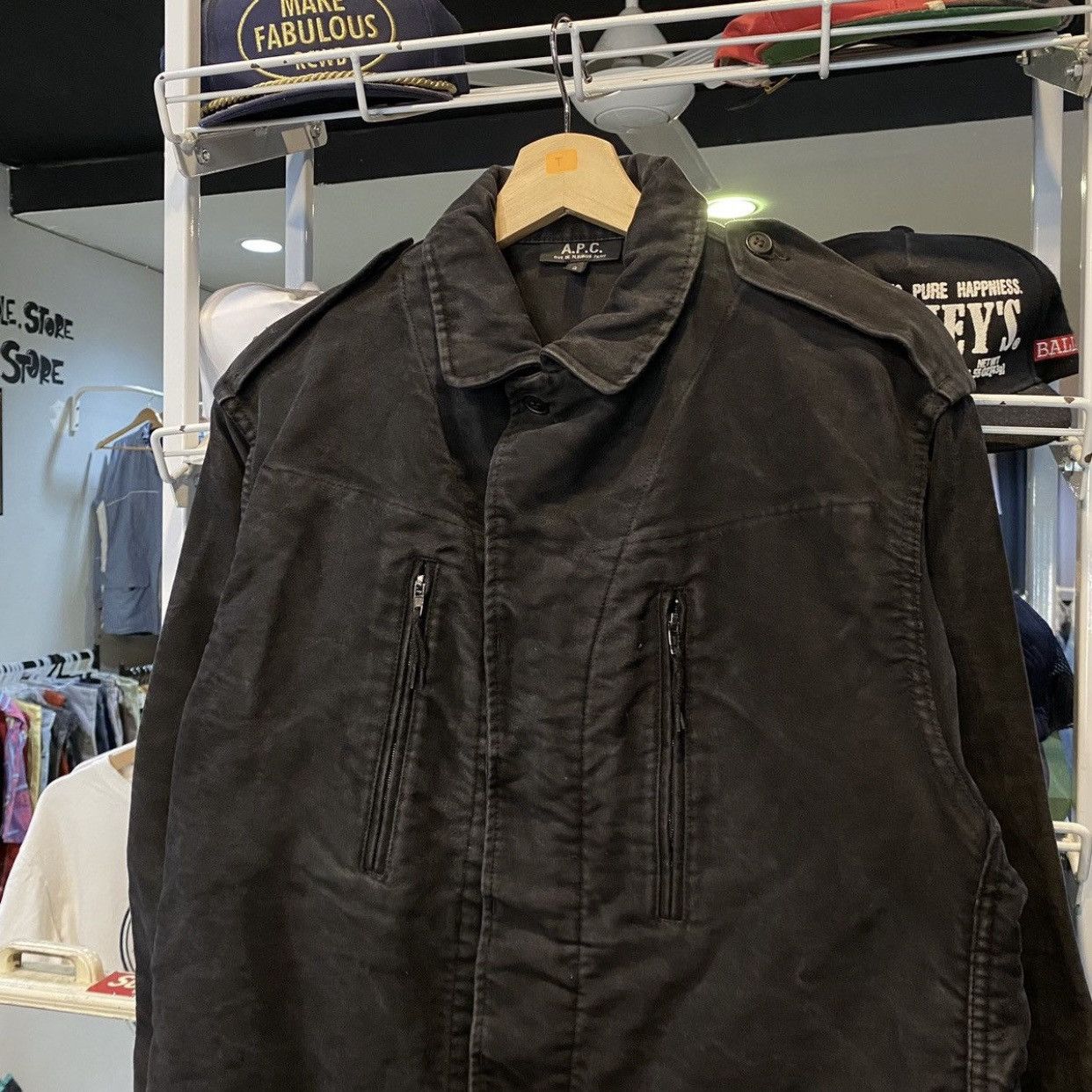 A.P.C. A.P.C Vintage Military Field Jacket Black Utility Chore Coat Size US M / EU 48-50 / 2 - 4 Thumbnail