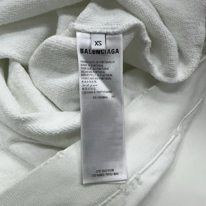 Balenciaga Balenciaga White Hand Drawn Logo Hoodie 0079-2507 Size US XS / EU 42 / 0 - 4 Thumbnail