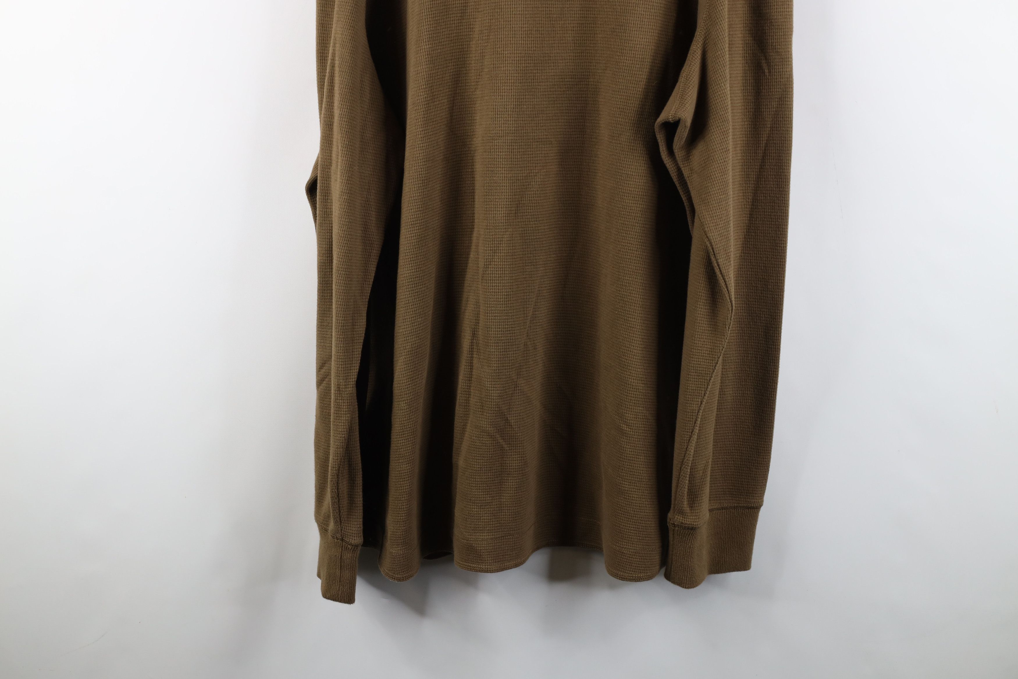 Eddie Bauer × Vintage Vintage Eddie Bauer Thermal Waffle Knit Henley T-Shirt Breen Size US XL / EU 56 / 4 - 12 Thumbnail