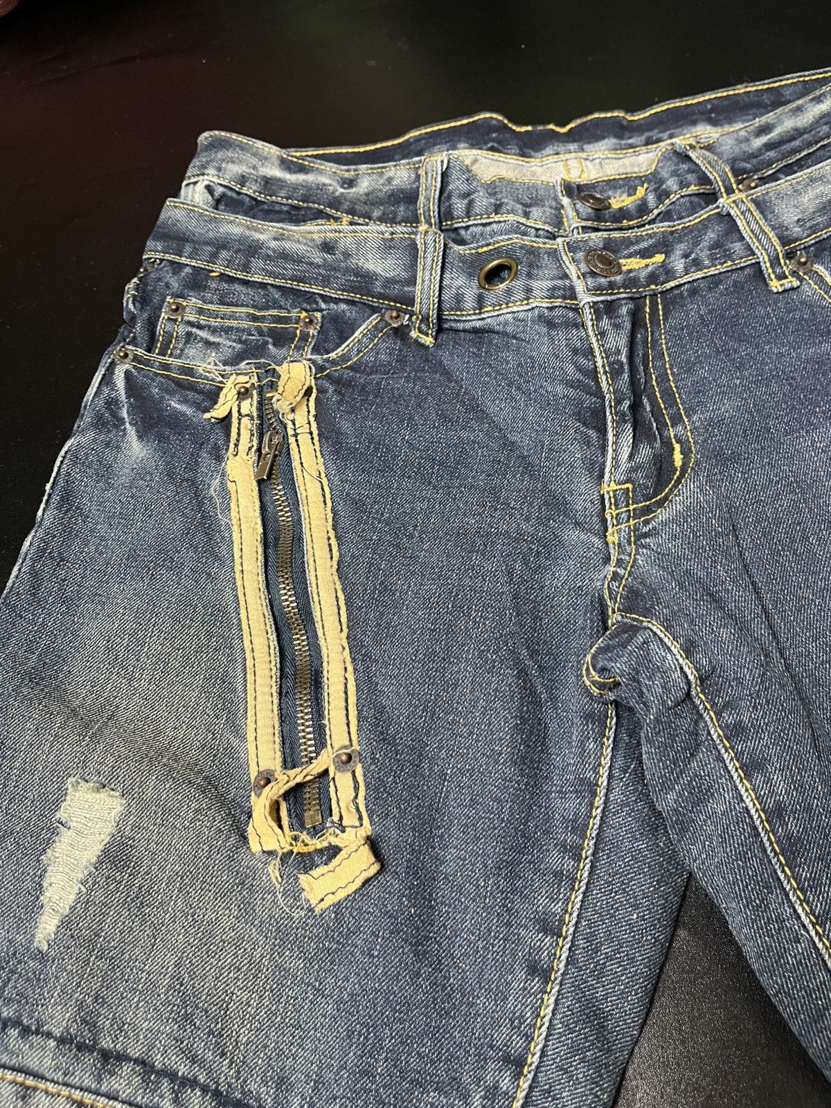 If Six Was Nine × Japanese Brand × Le Grande Bleu (L.G.B.) Japanese Solberry Double Wist Gimmick Zipper Size US 31 - 6 Thumbnail