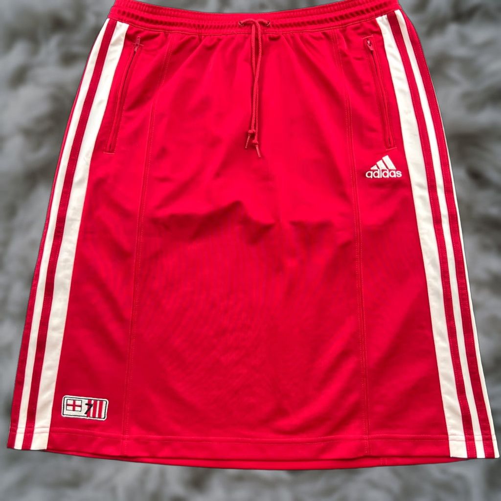 Adidas Adidas ENGLAND Womens Long Skirt Adidas Medium Red Tennis Track Field Shirt/Bottom? Size 40" / US 18 - 1 Thumbnail
