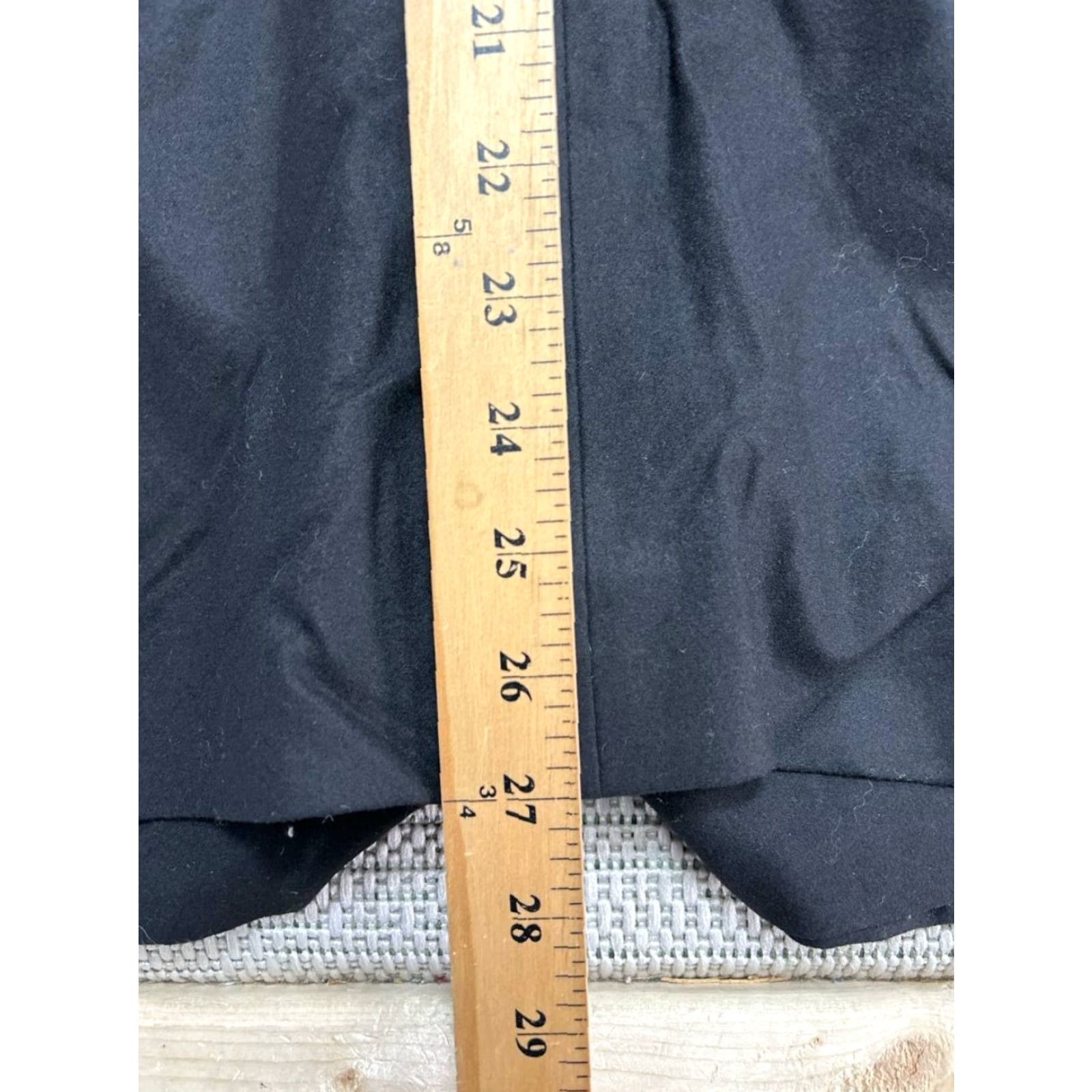 Akris Akris Coat Womens 8 Black Wool Blend Stretch Concealed Placket Funnel Neck Mid-Length Winter Fall Spring Long Sleeve Button Size M / US 6-8 / IT 42-44 - 7 Thumbnail