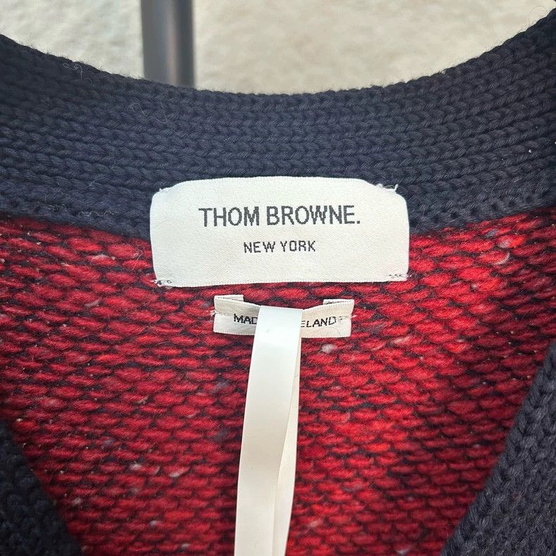 Thom Browne Thom Browne size2 Ocean element red and blue cardigan Size US M / EU 48-50 / 2 - 3 Thumbnail