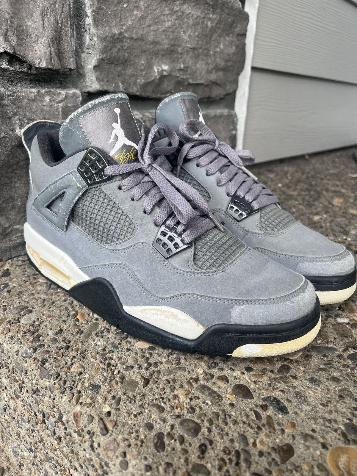 Jordan Brand × Nike 2004 Nike Air Jordan Retro 4 SAMPLE Cool Grey Size US 9 / EU 42 - 2 Thumbnail