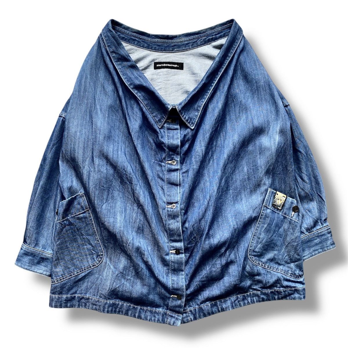 Issey Miyake 🔥ISSEY MIYAKE MERCIBEAUCOP DENIM JACKET RARE🔥 Size US L / EU 52-54 / 3 - 2 Thumbnail