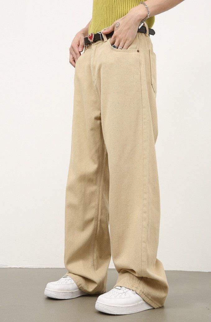 Japanese Brand Brown Washed Straight-Leg Relaxed Jeans Size US 32 / EU 48 - 2 Thumbnail