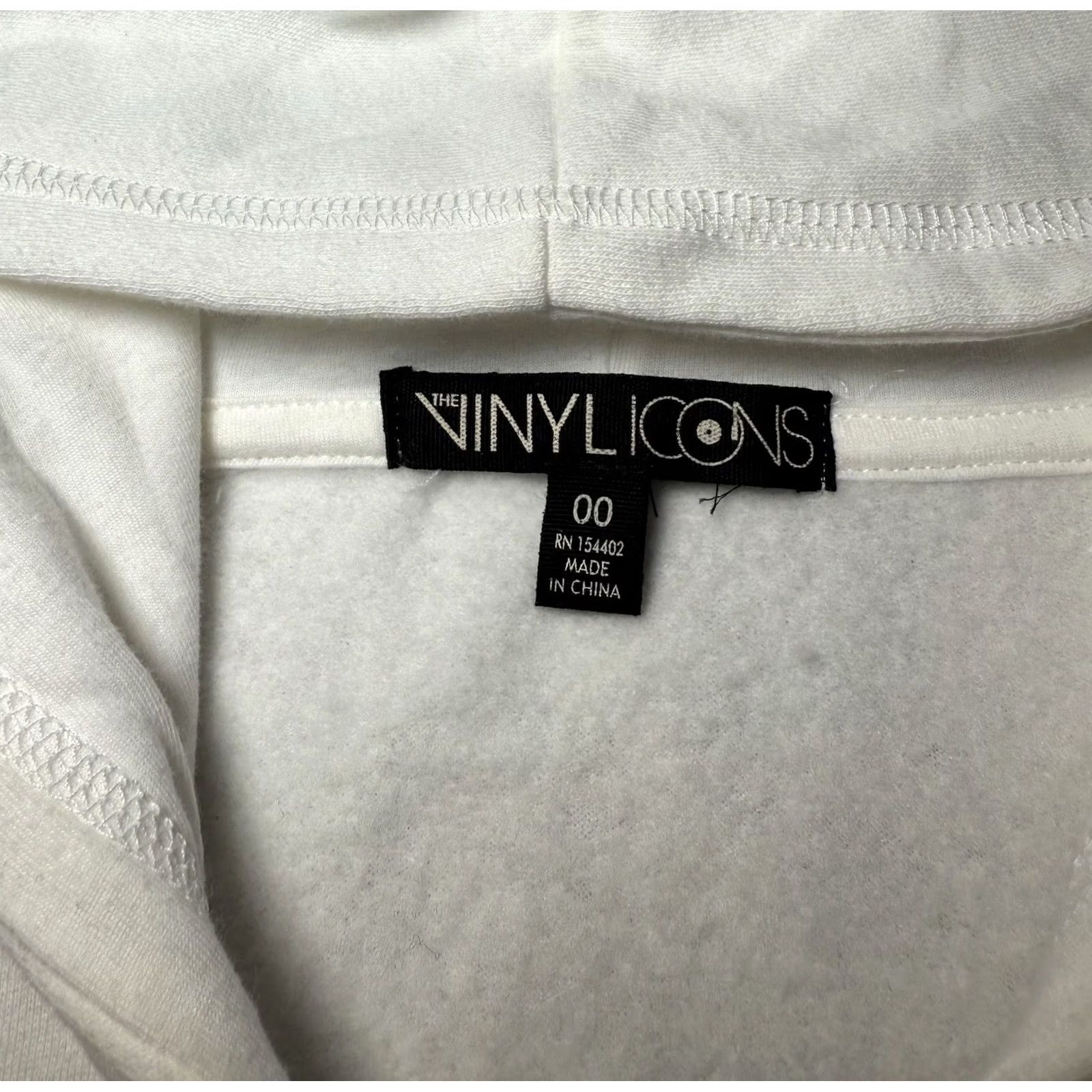 Vintage VINTAGE David Bowie THE VINYL ICONS Hoodie Pullover White 00 Women World Tour Bowie Logo Long Sleeve Regular Size 00 Size XXS / US 00 / IT 34 - 5 Thumbnail