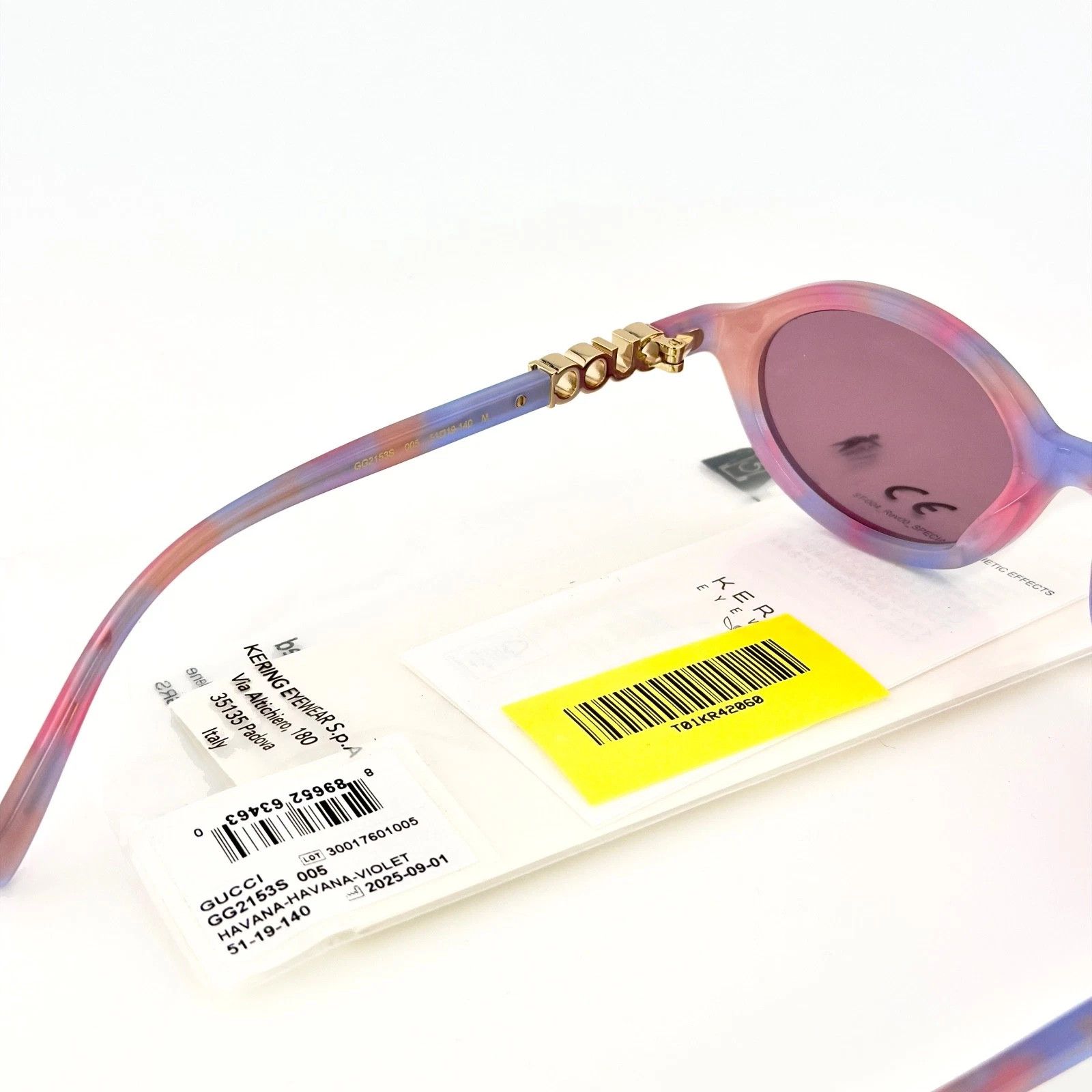 Gucci GUCCI 2153 Gg2153S Pink Violet Oval Narrow Sunglasses 005 Size ONE SIZE - 6 Thumbnail