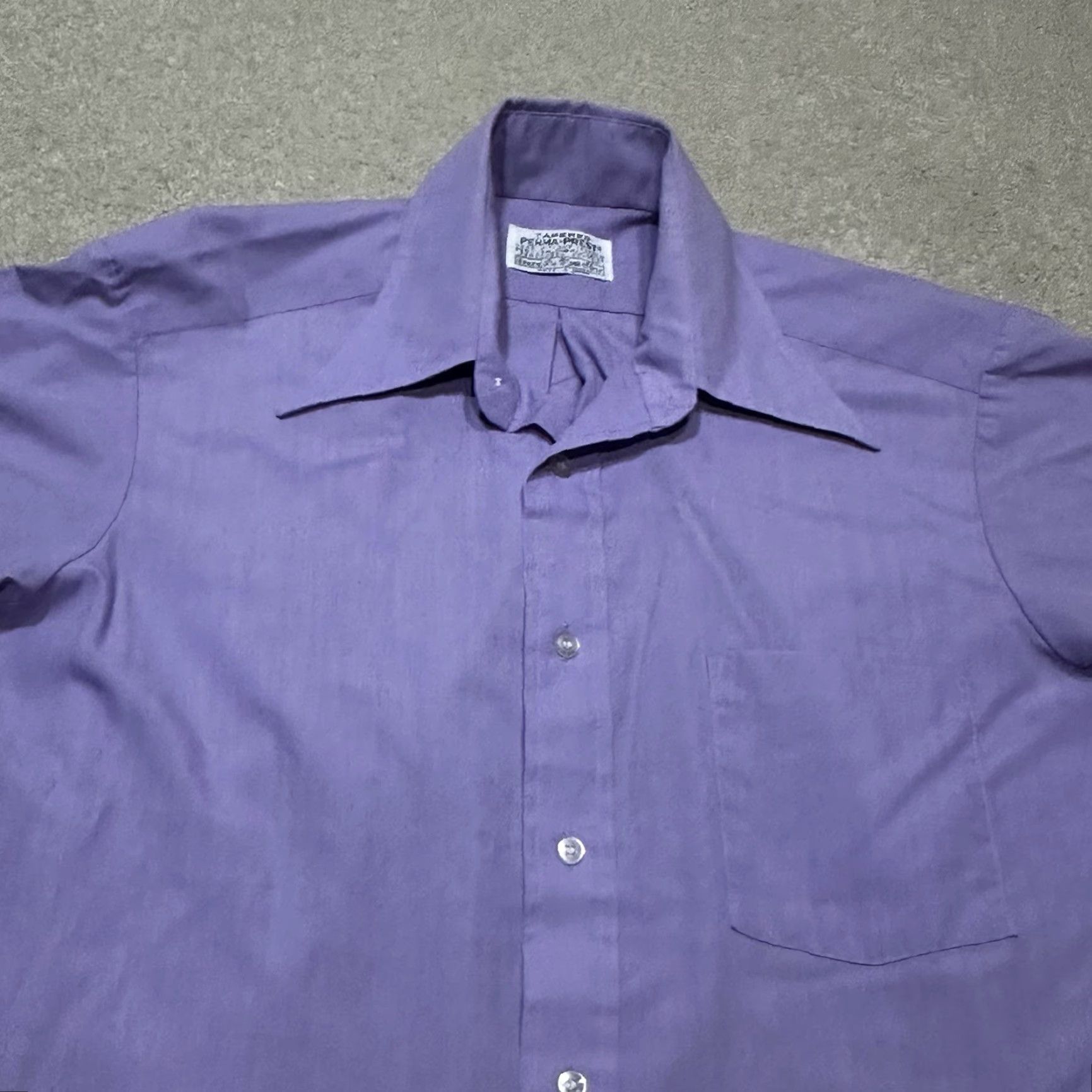 Sears VTG Sears Mens Button Shirt Store Medium Purple Made In Japan Size US M / EU 48-50 / 2 - 3 Thumbnail