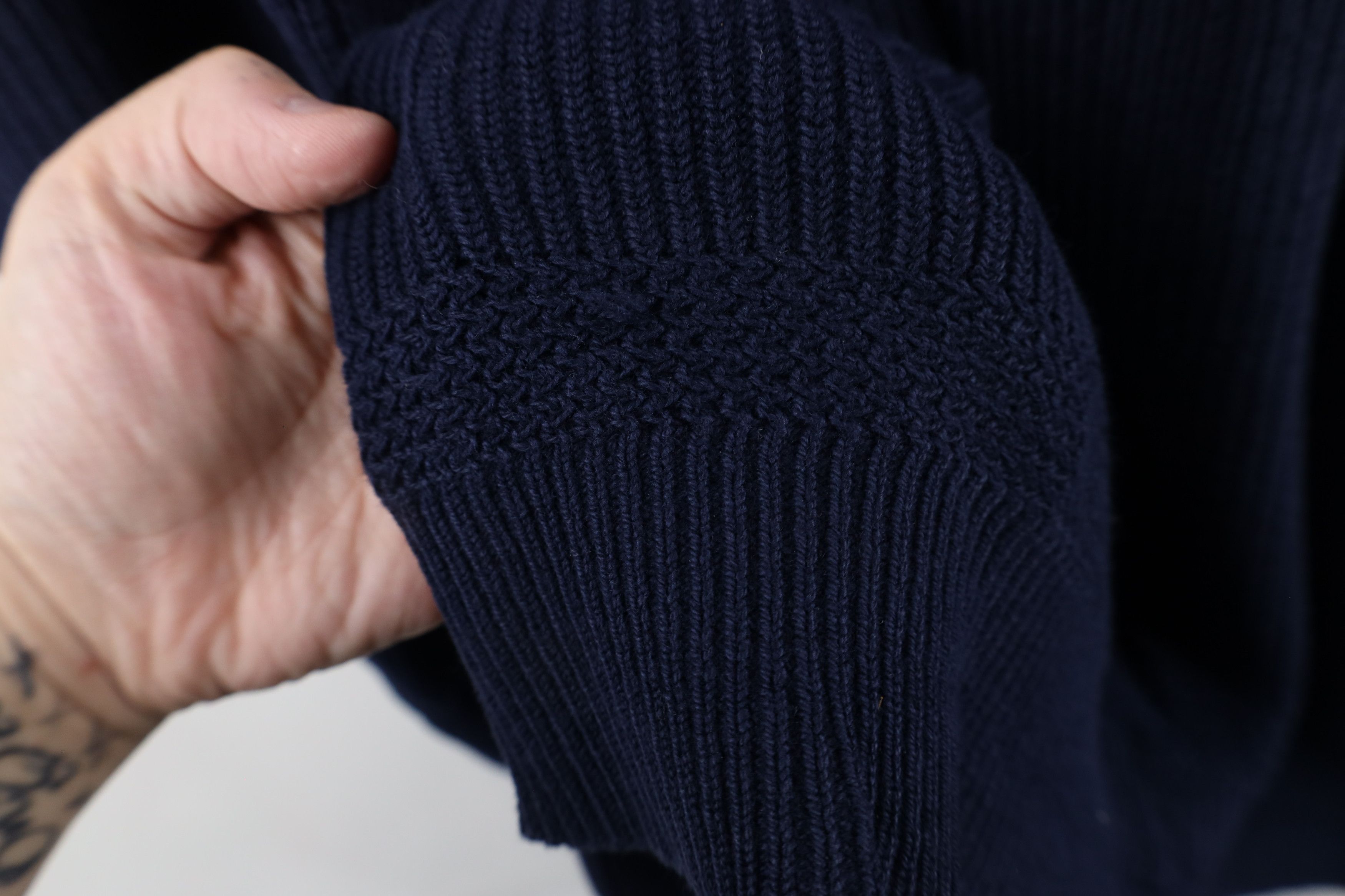 Lands' End × Vintage Vintage 90s Lands End Cotton Ribbed Knit Henley Sweater USA Size US L / EU 52-54 / 3 - 5 Thumbnail