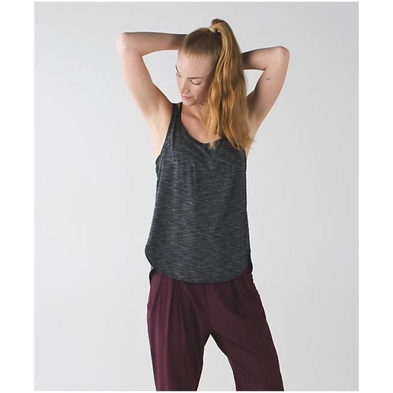 Lululemon Lululemon Straight Up Singlet Tank Heathered Black 6 Loose Size M / US 6-8 / IT 42-44 - 8 Thumbnail