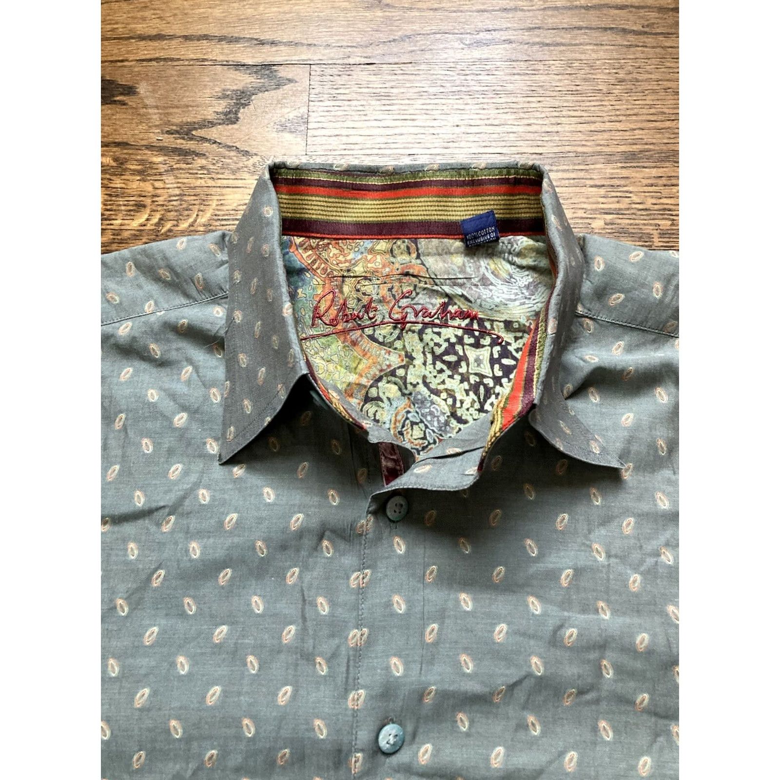 Robert Graham Robert Graham Shirt Men’s Large Long Sleeve Button Up Paisley Flip Cuff Size US L / EU 52-54 / 3 - 5 Thumbnail